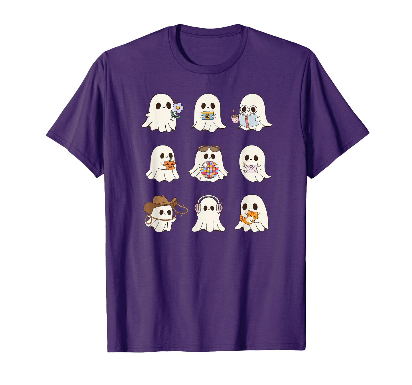 Ghost Spooky Design Witch Season Fall Vibes Cozy Cute T-Shirt