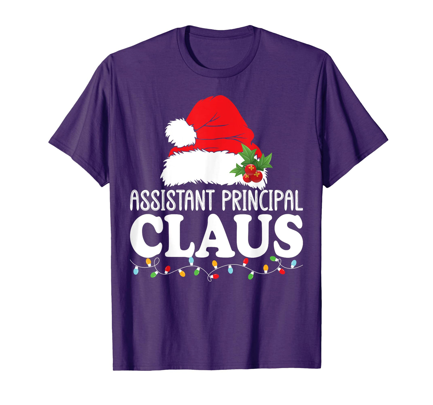 Assistant Principal Claus Santa Hat Christmas Vice Principal T-Shirt