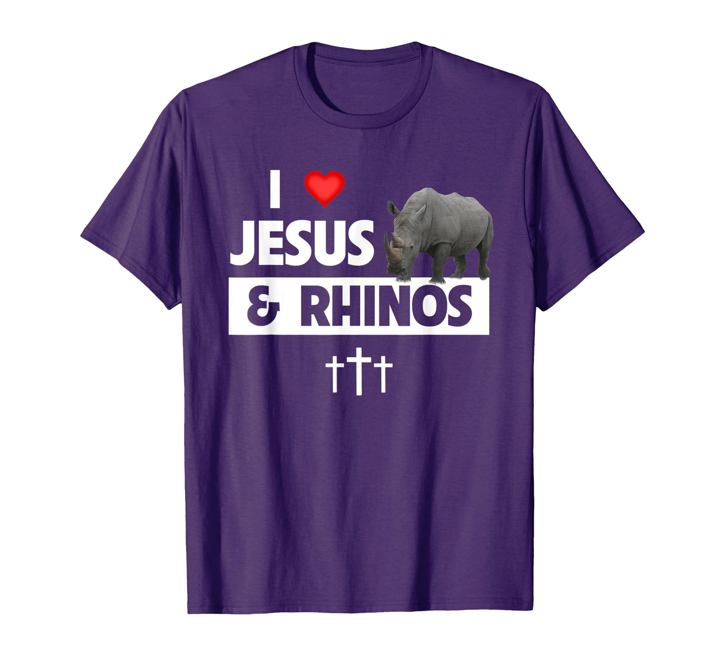 I Love Jesus and Rhinos Christian Rhinoceros Safari Zoo T-Shirt