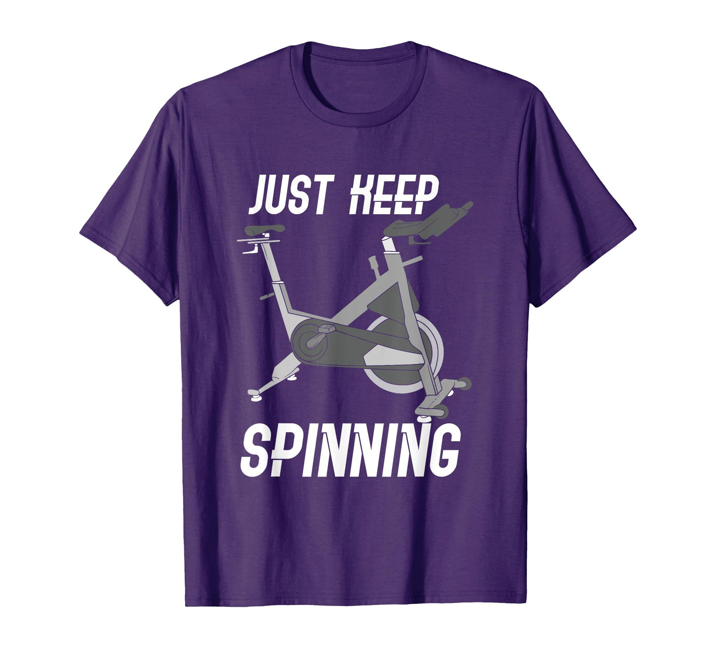 Just Keep Spinning / Spinning Indoor Cycling Bike Design T-Shirt