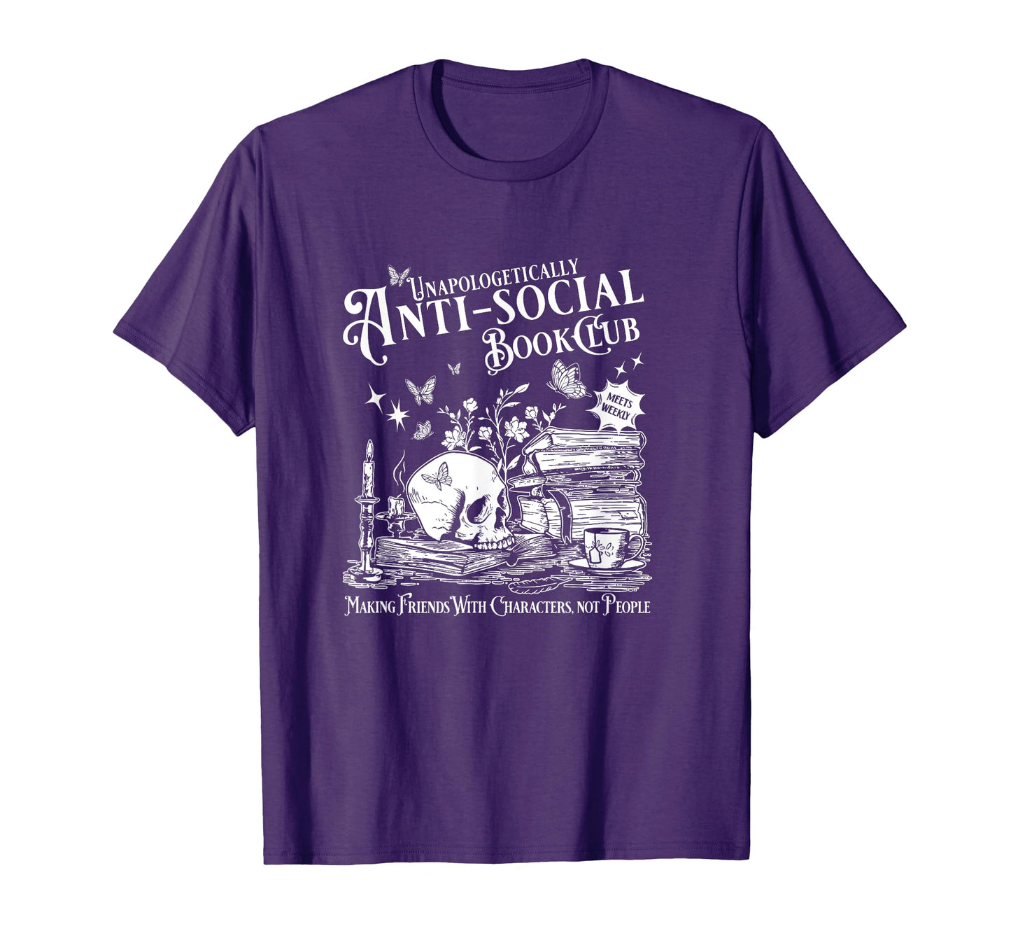 Unapologetically Antisocial Book Club Meets Weekly Retro T-Shirt