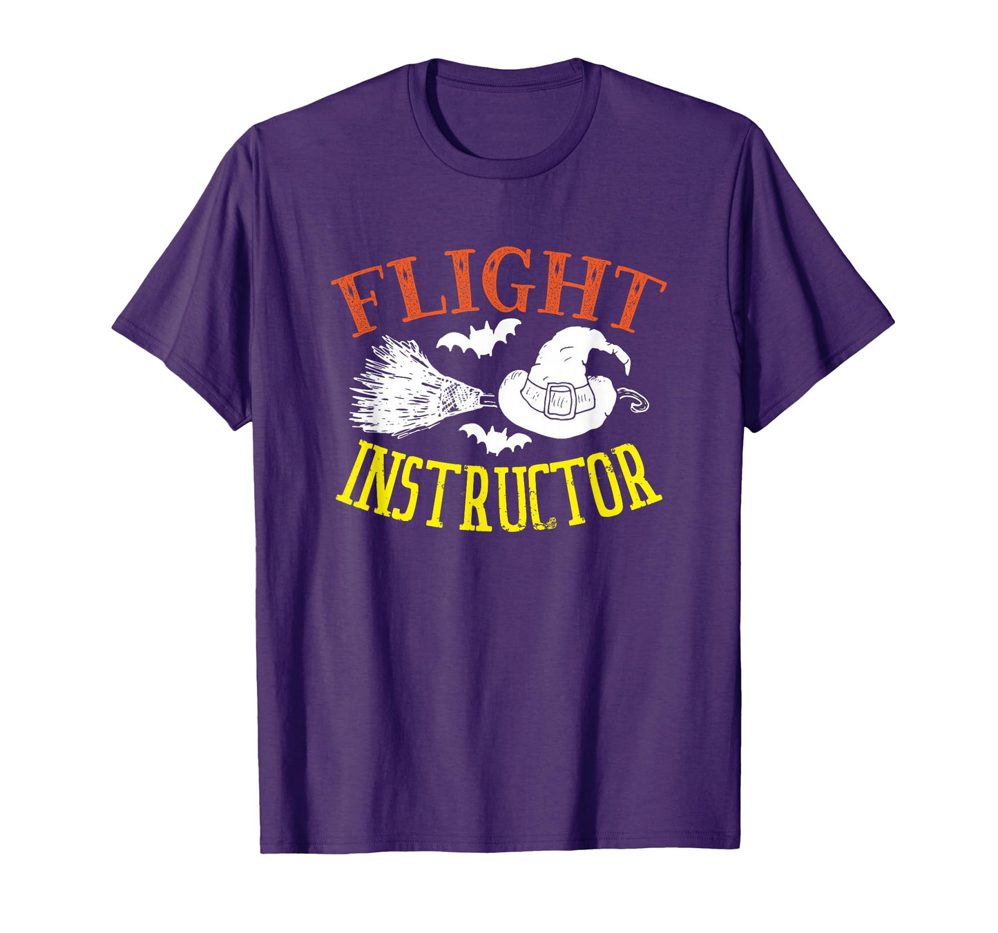 Funny Witch Flight Instructor Costume Halloween Broomstick T-Shirt