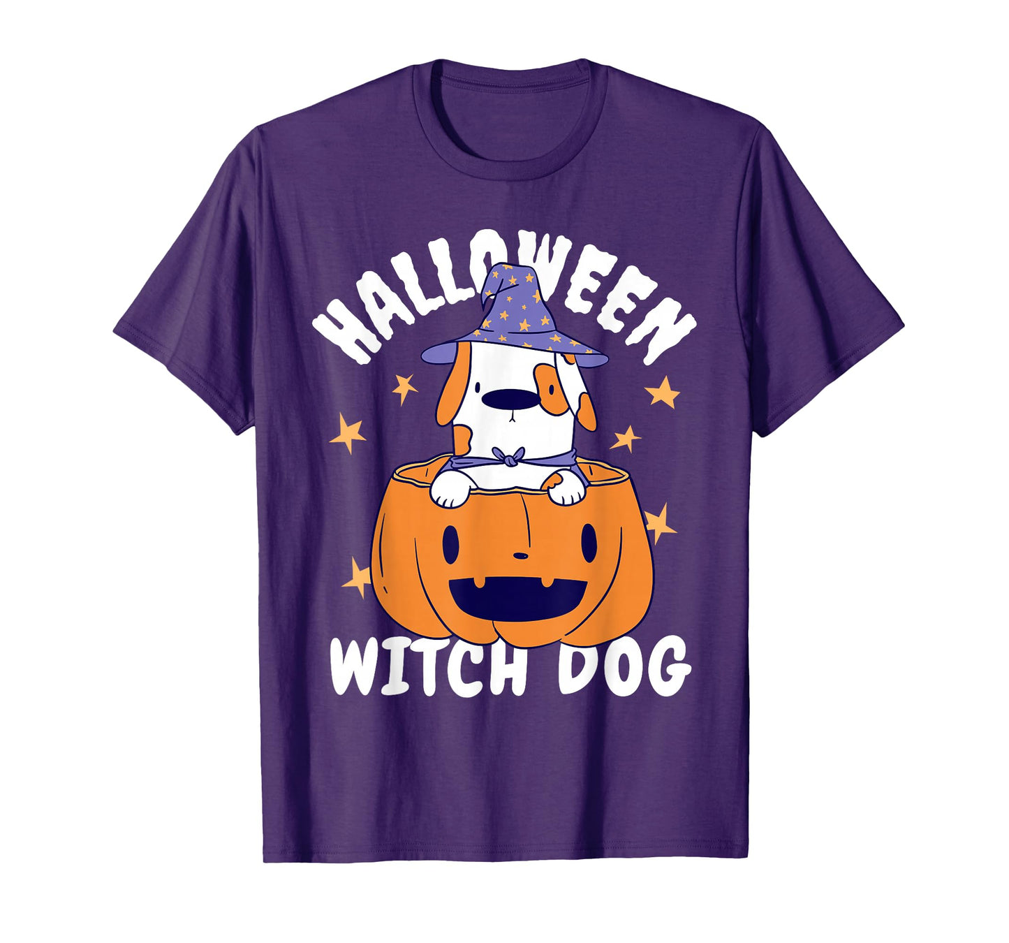 Witch Dog Halloween Funny Costume Design T-Shirt
