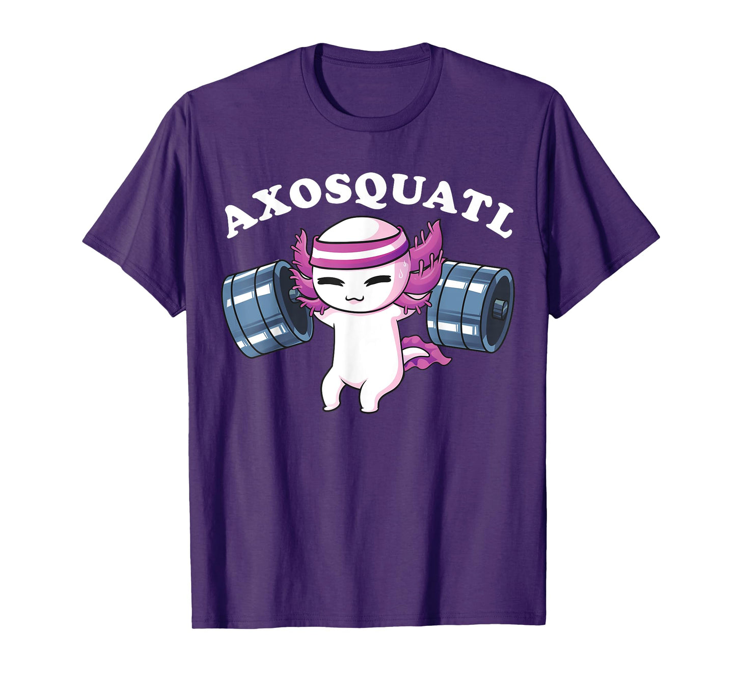 Squat Axolotl Shirt Axosquatl Powerlifting Cute Gym Workout T-Shirt