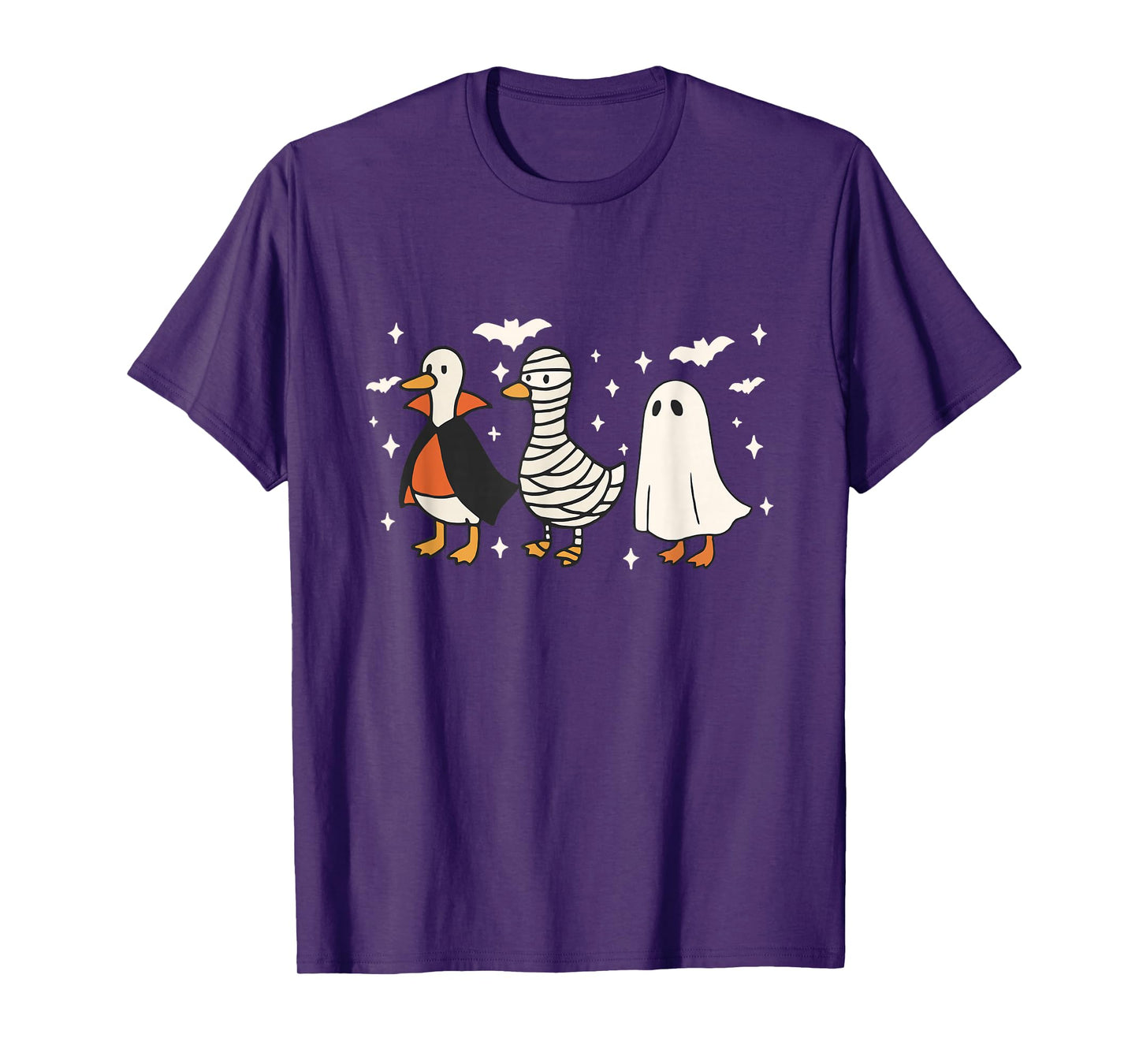 Spooky Goose Halloween Goose Witch Ghost Silly Goose Farm T-Shirt