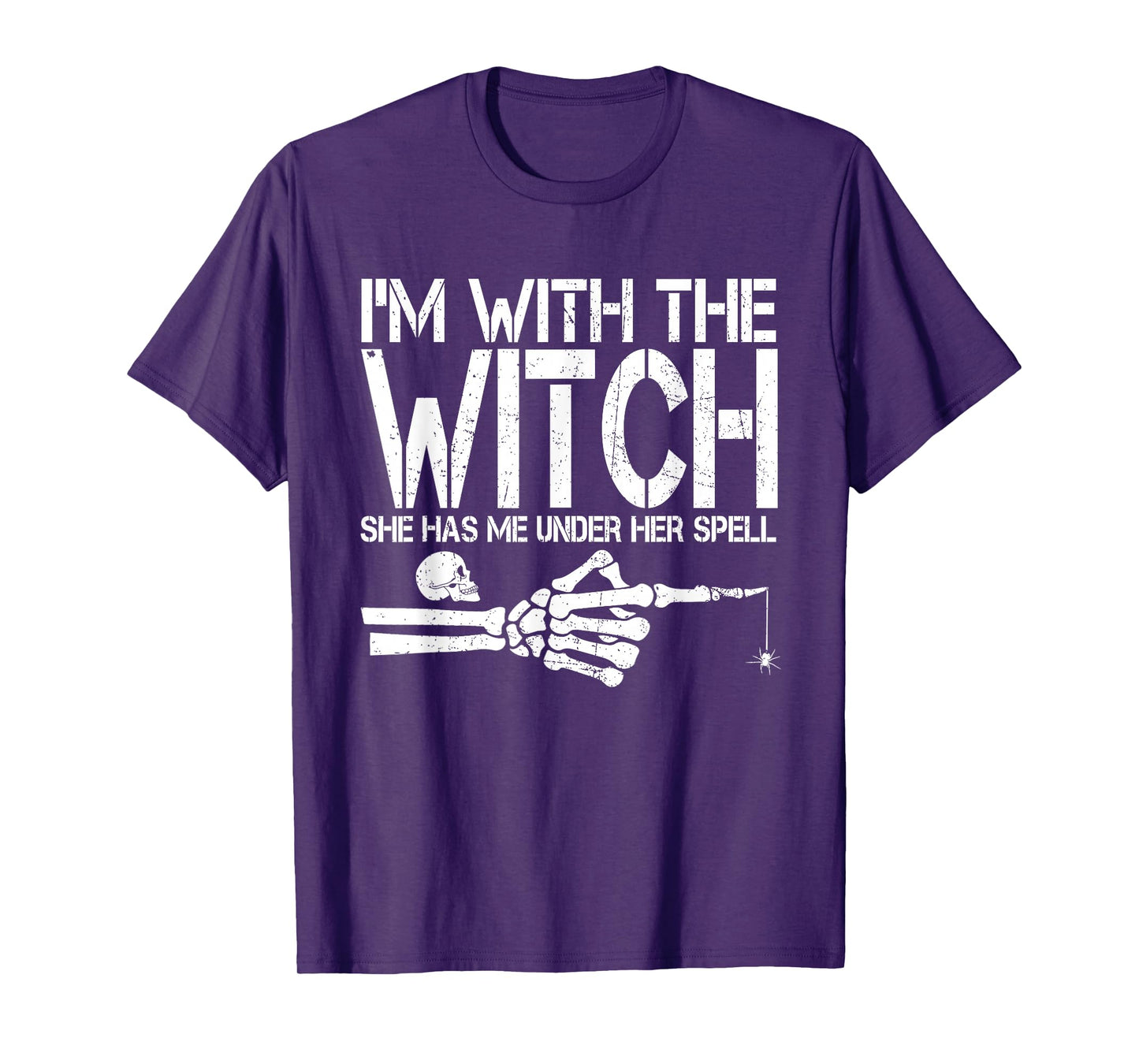 I'm with The Witch Funny Halloween Couple Costume Party T-Shirt