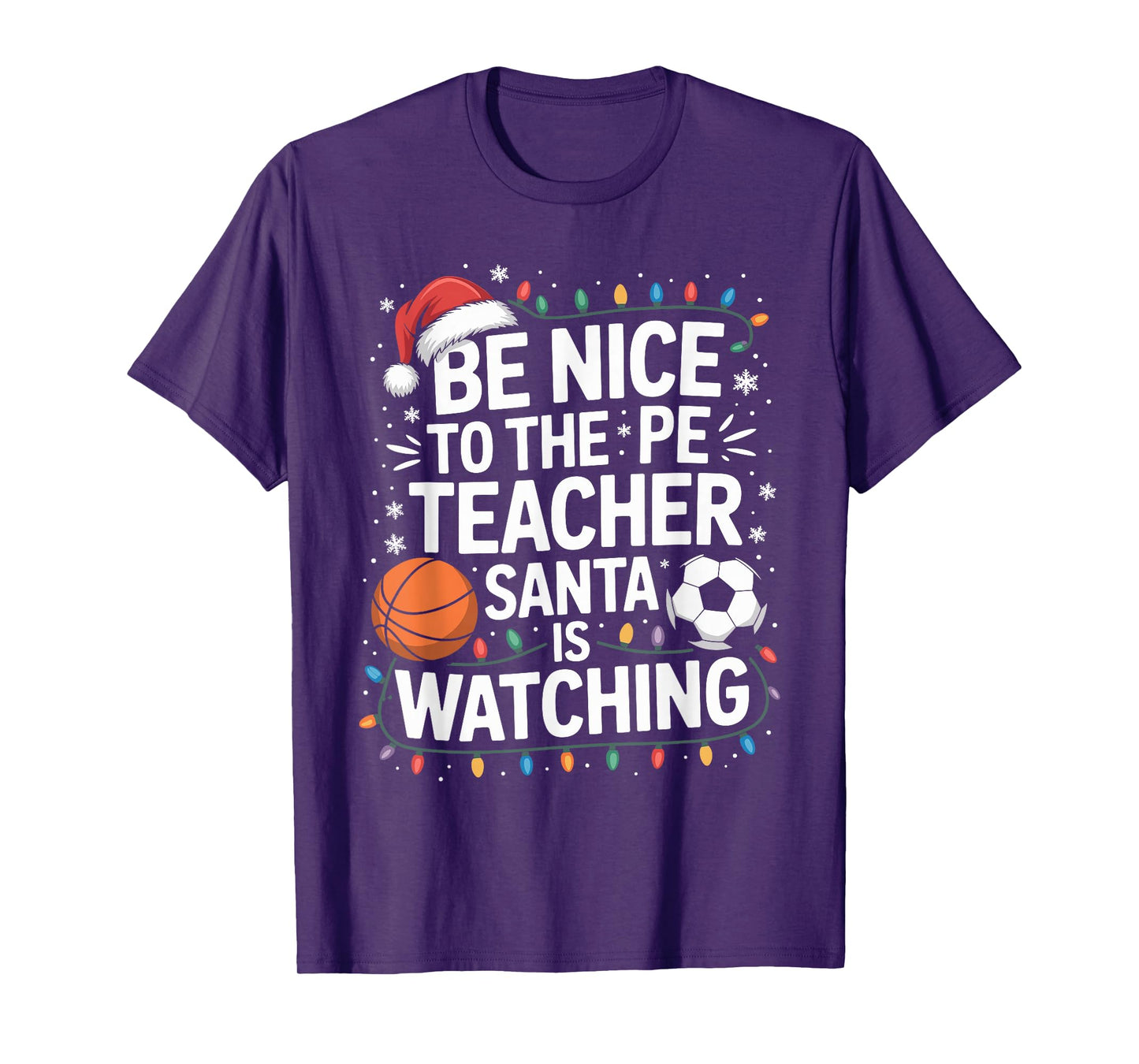 Funny PE Teacher Christmas Physical Education Xmas T-Shirt
