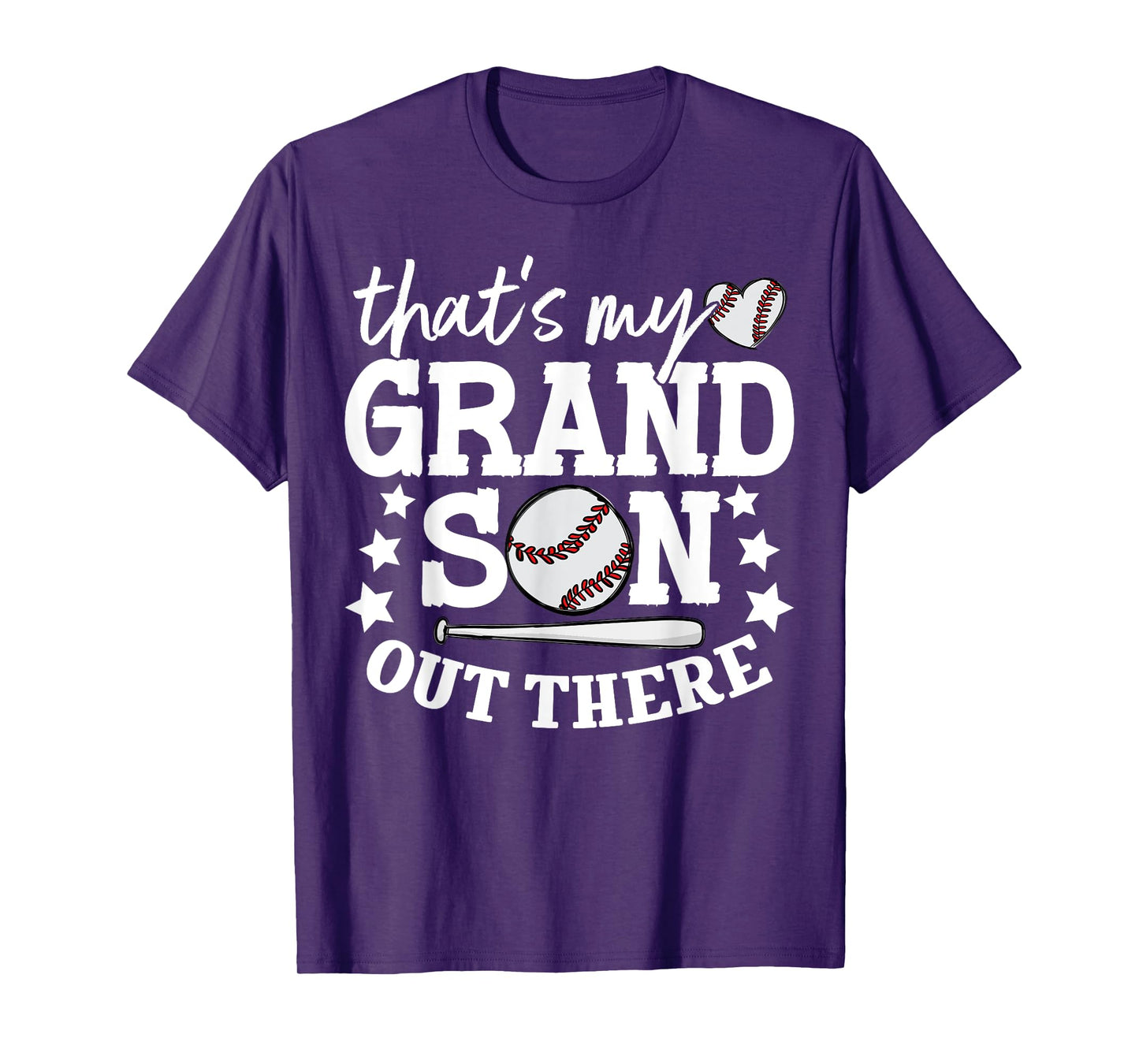 That's My Grandson Out There Women Baseball Grandma T-Ball T-Shirt