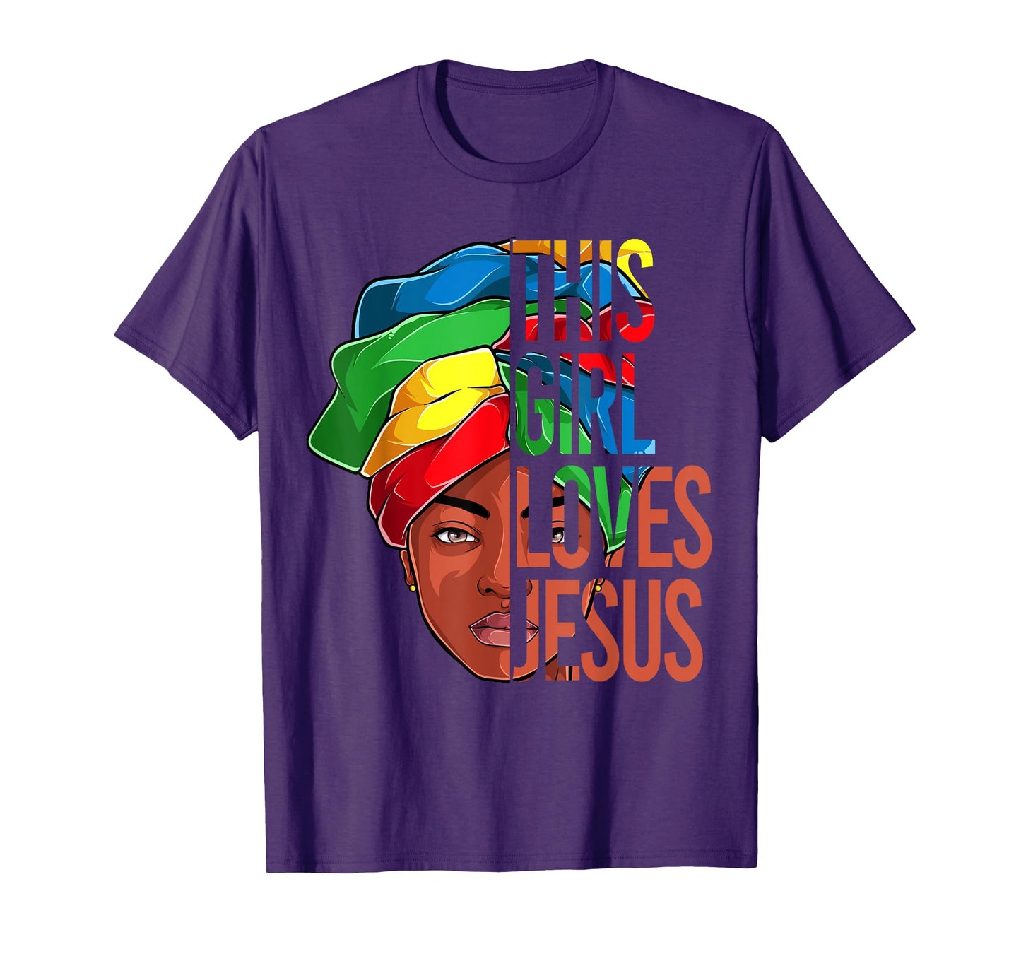 African American Apparel, Girl loves Jesus Christian Black T-Shirt