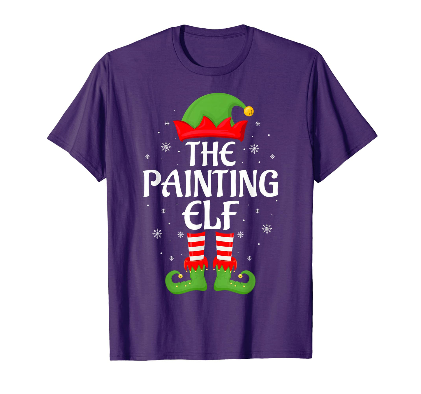 Painting Elf Xmas Family Matching Elf Squad Christmas T-Shirt