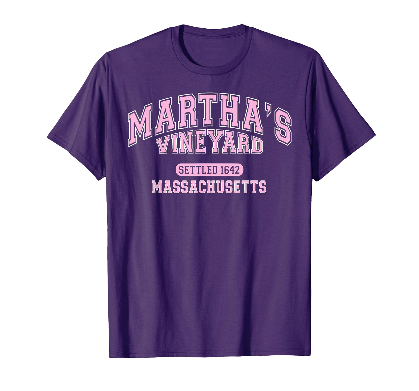 Martha's Vineyard Massachusetts Vintage Sports Pink T-Shirt