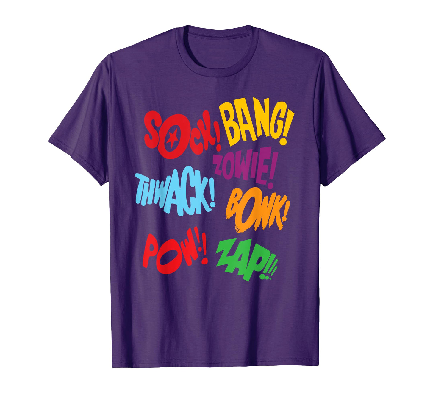 Retro Comic Book Action Sound Effects Sock Bang Pow T-Shirt