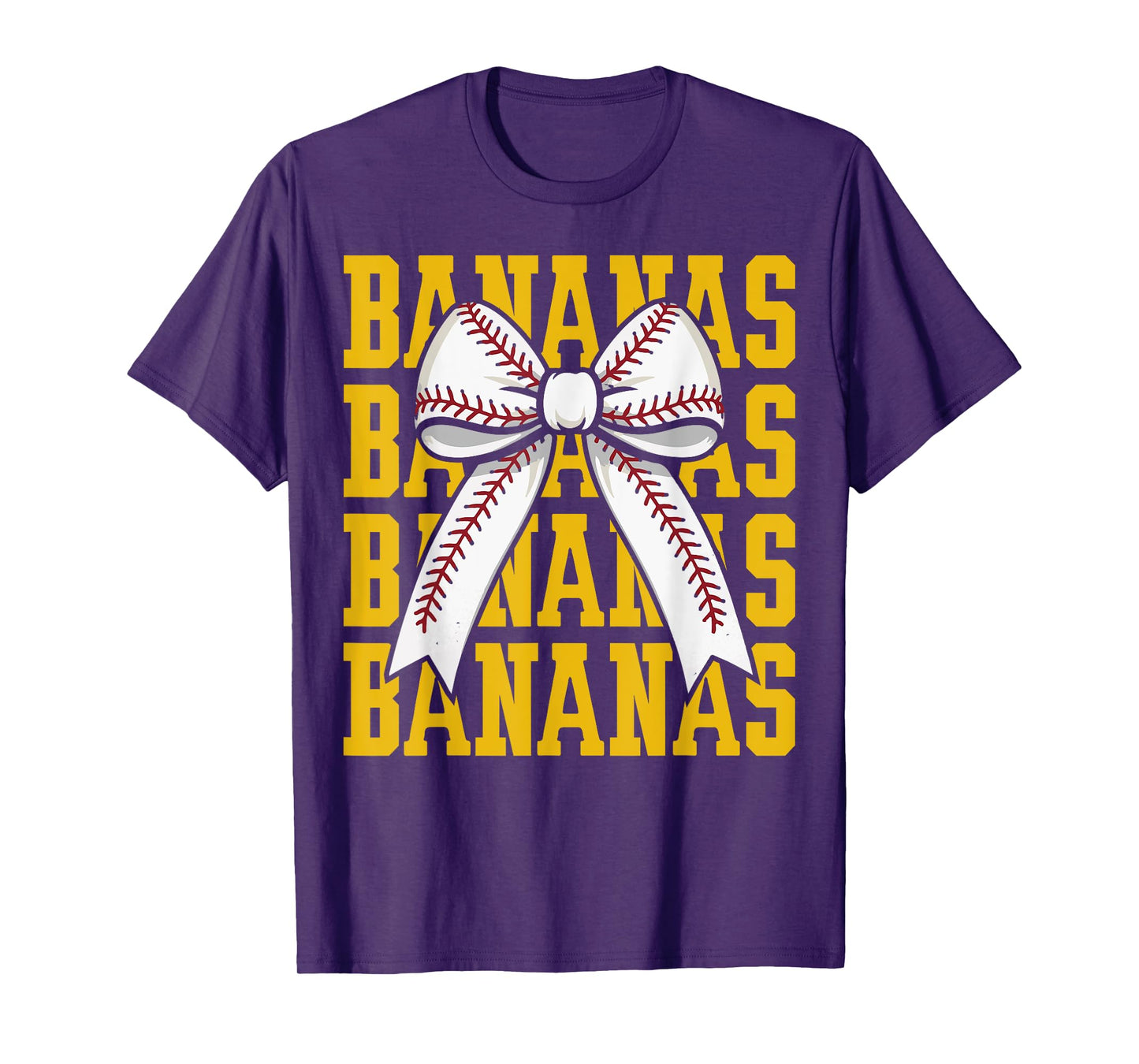 Retro Bananas Last Name Coquette Bow Women Girls Kids T-Shirt