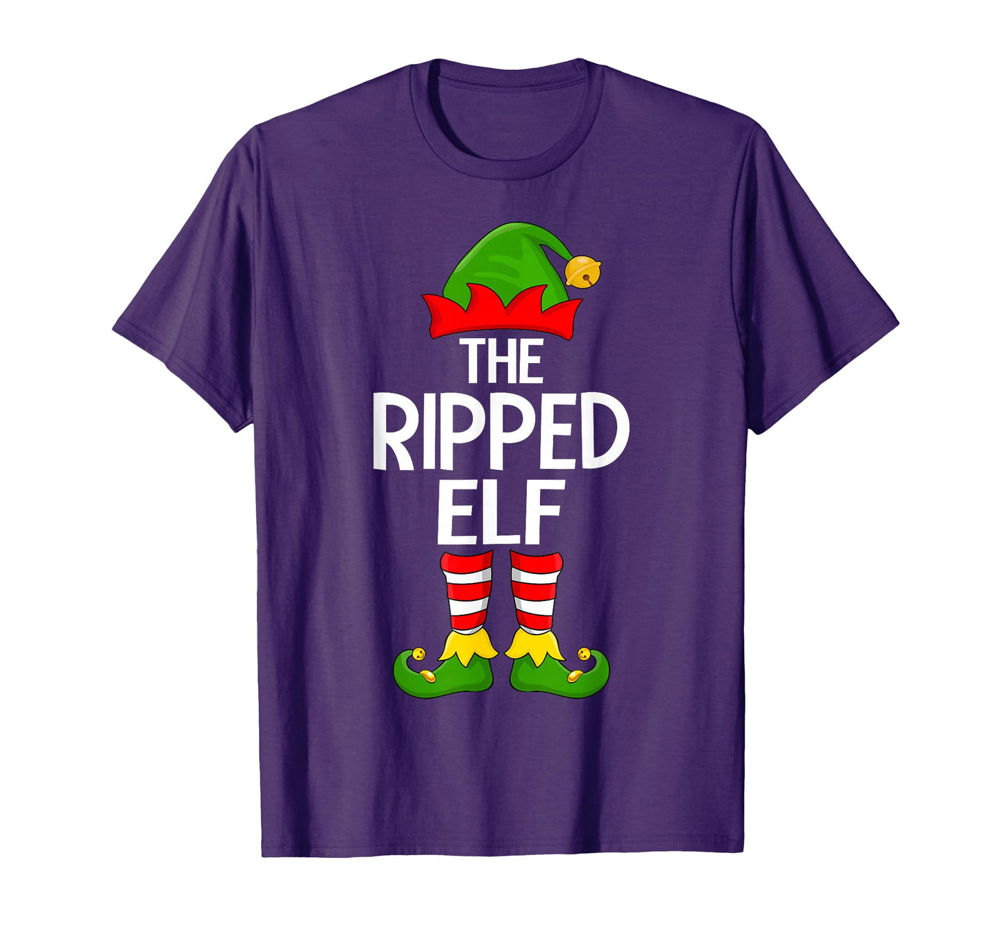 Ripped Elf Xmas Matching Family Elf Squad Christmas T-Shirt