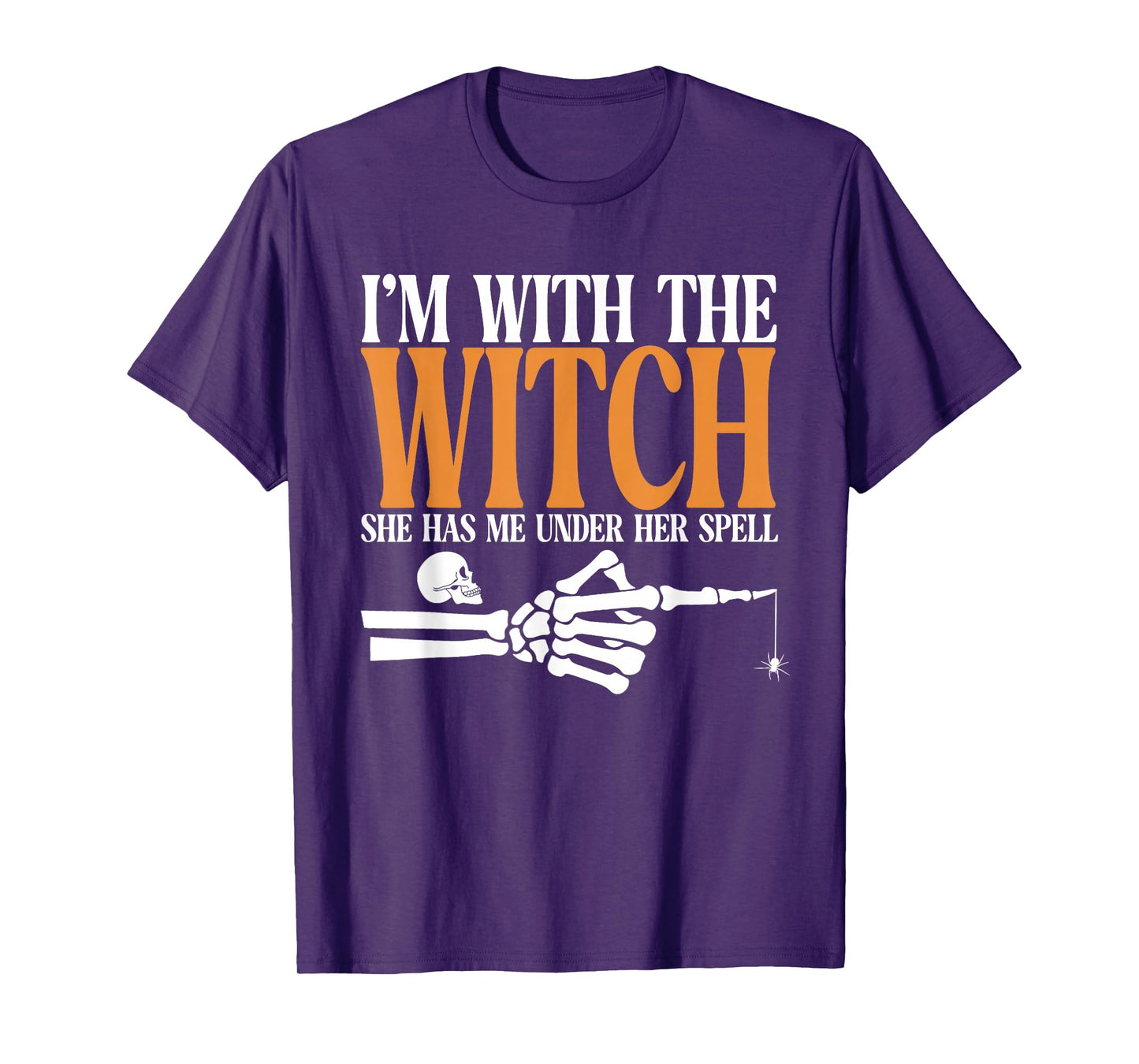 I'm with The Witch Funny Halloween Couple Costume Party T-Shirt