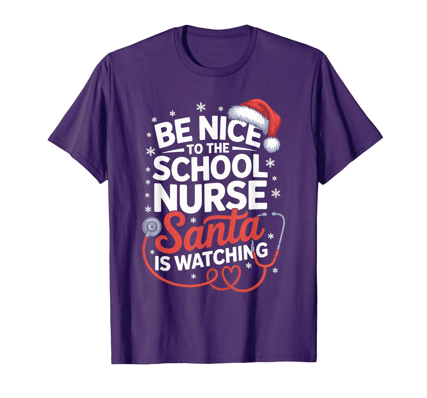 School Nurse Christmas Nursing Humor Xmas for Women T-Shirt