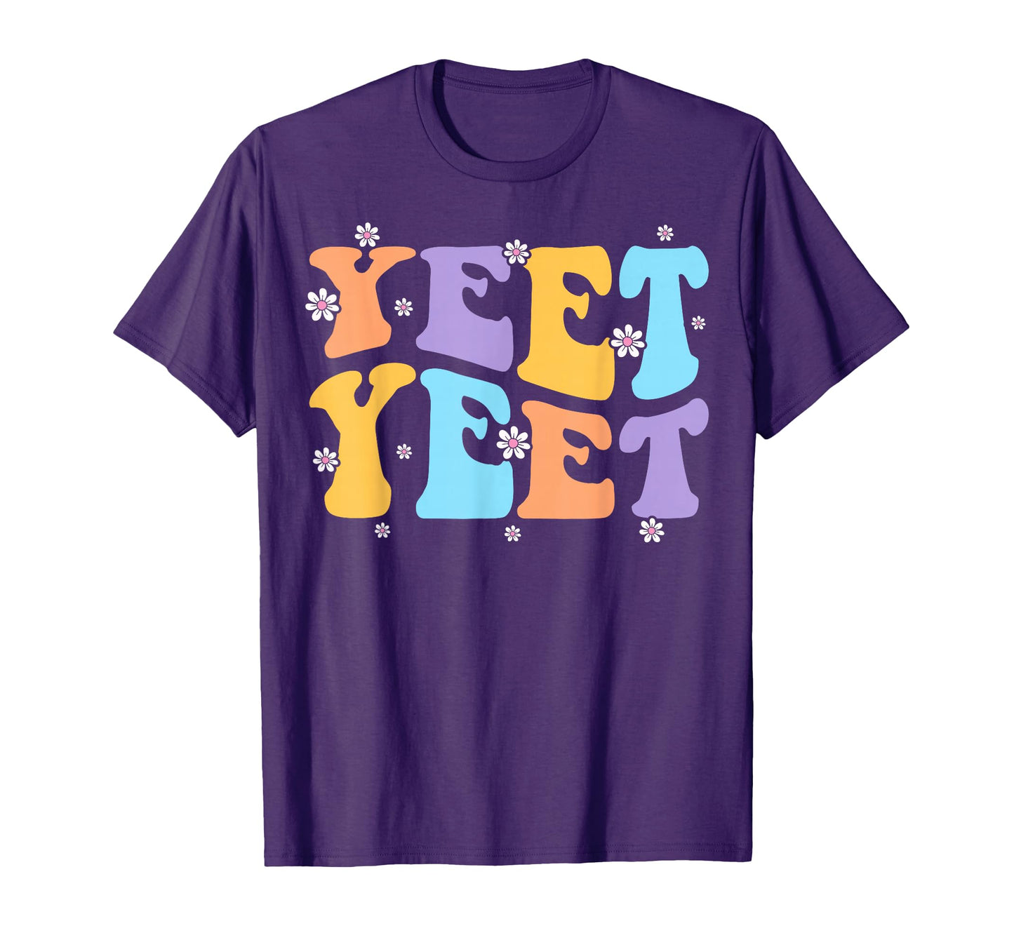 Yeet Retro 70s Groovy Daisy Flower Power Aesthetic Women T-Shirt