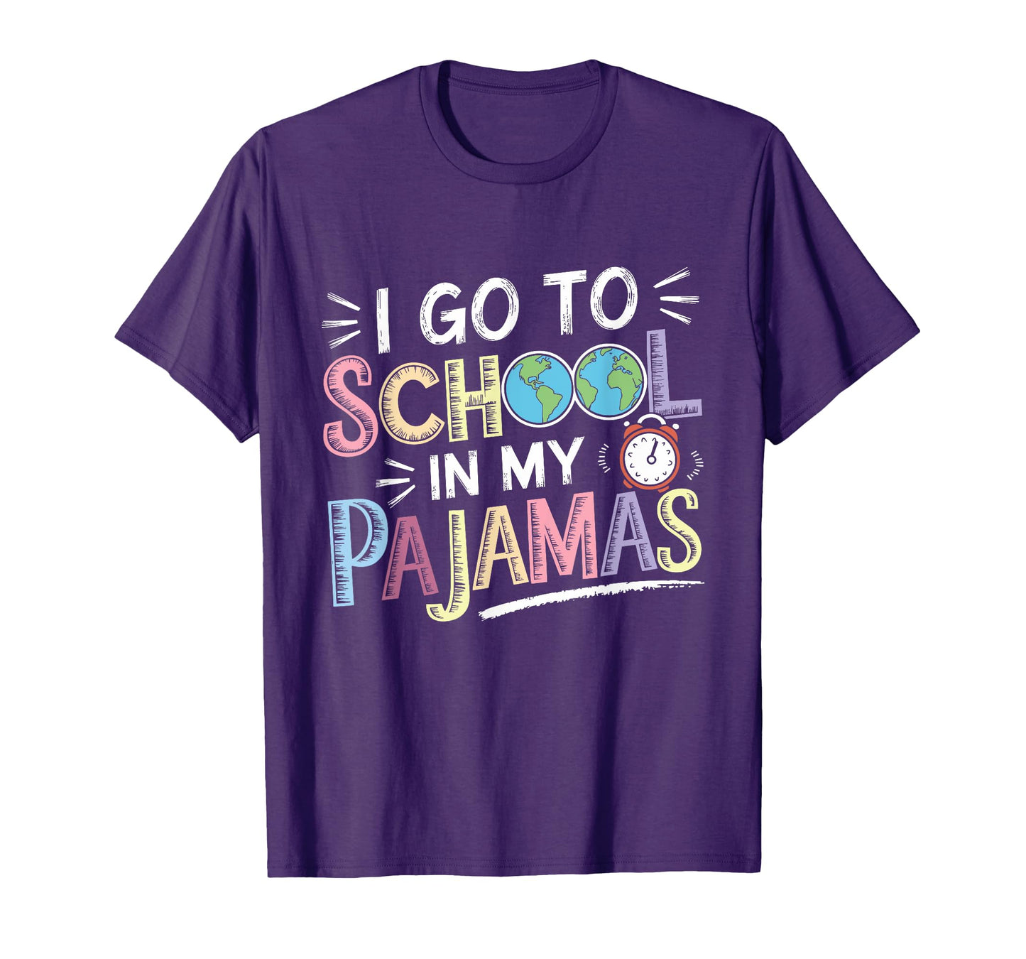 I Go To School In My Pajamas Home School And Online Virtual T-Shirt