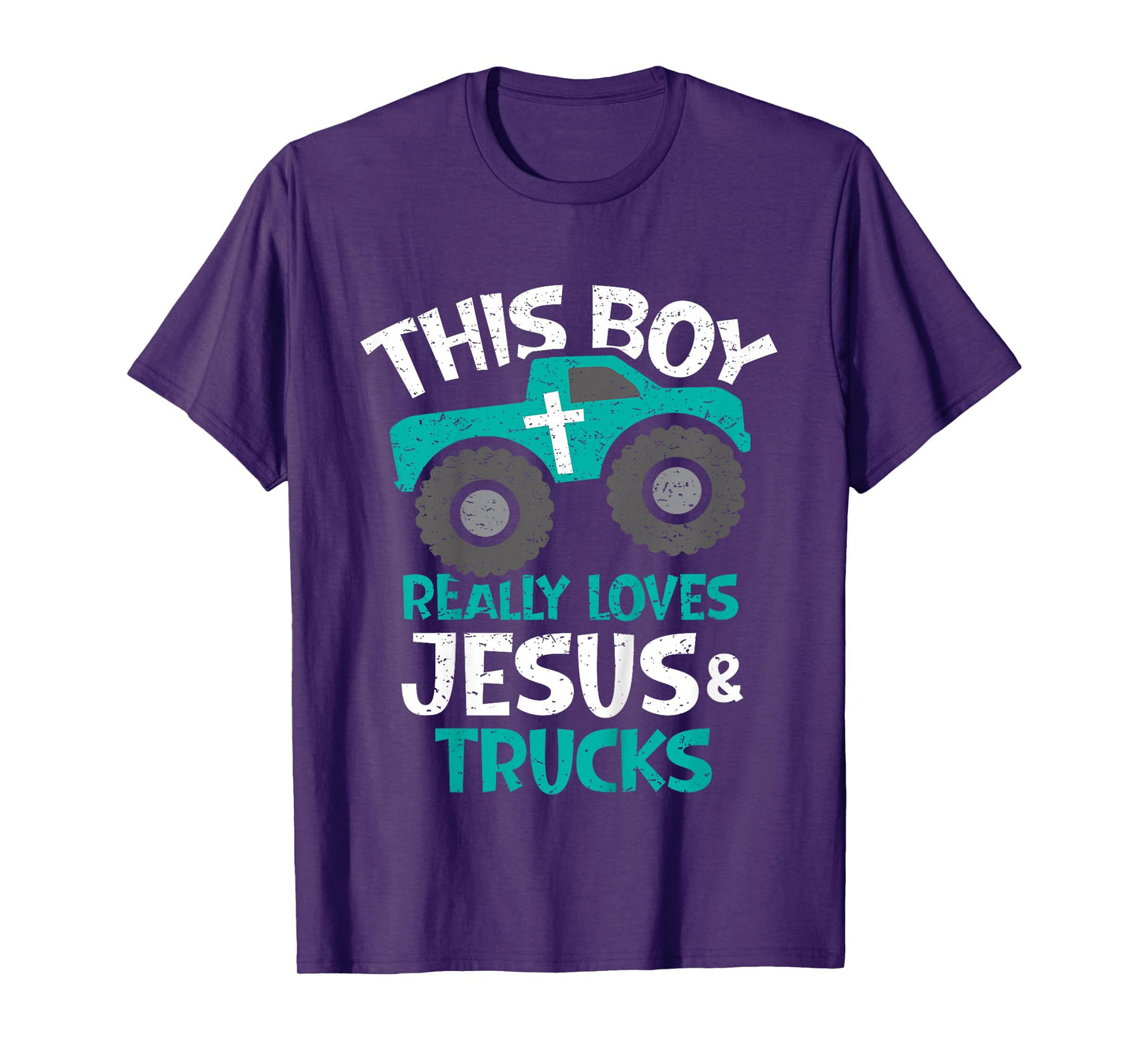 Kids I love Jesus and trucks T-Shirt