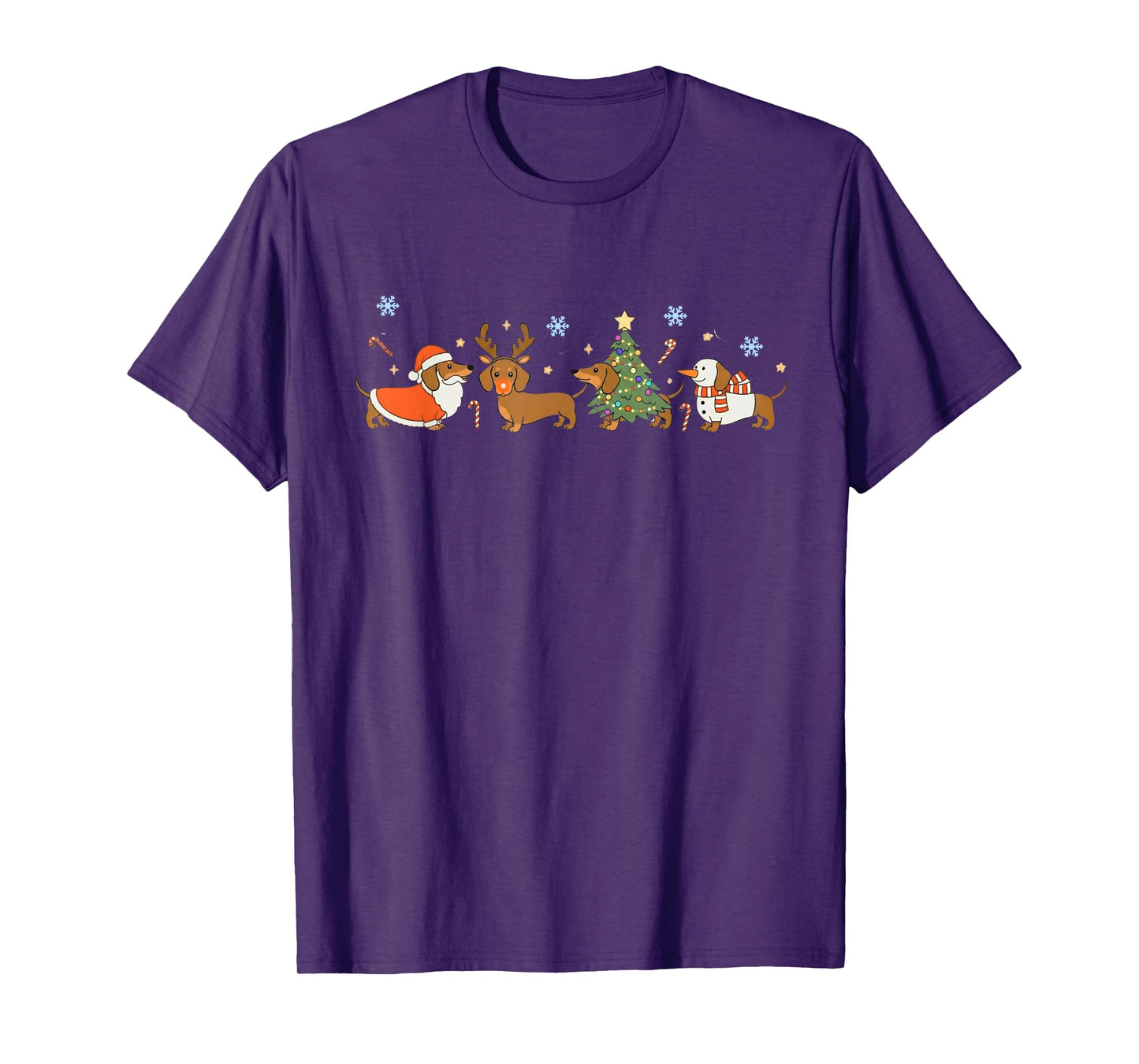 Christmas Dachshund Weenie Dog Holiday Design T-Shirt