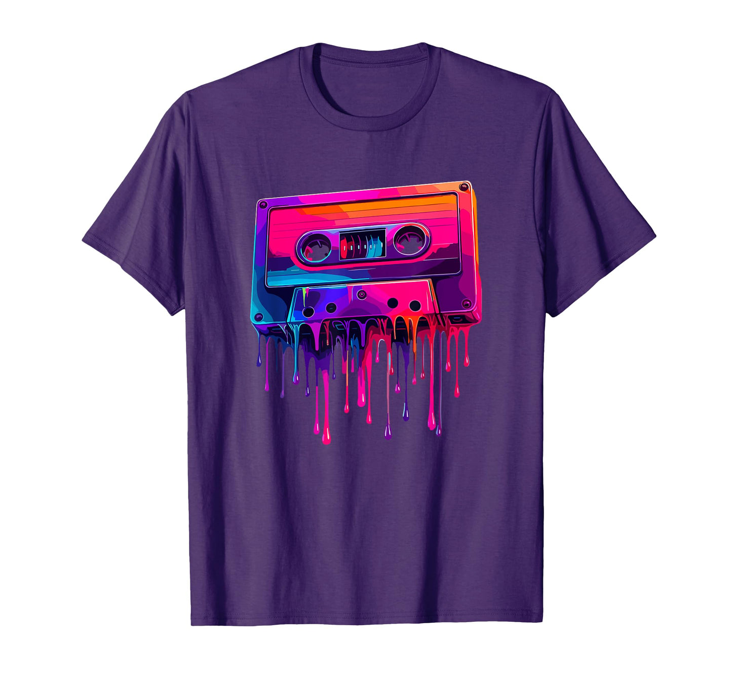 Dripping Paint Art Cassette Player Music Tape Recorder T-Shirt