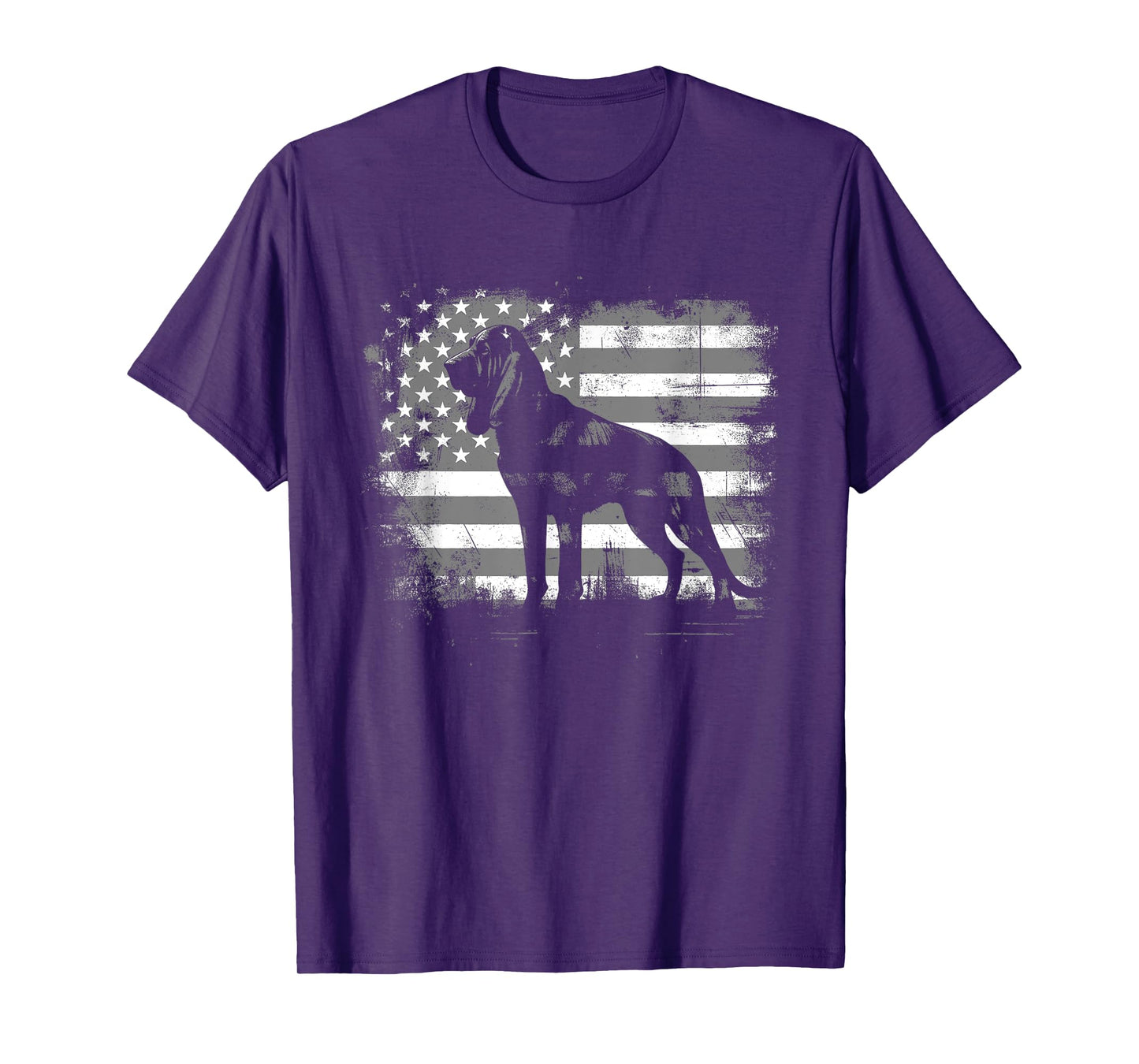 Bloodhound American Flag - Patriotic USA Dog Lover T-Shirt for Men Women Kids