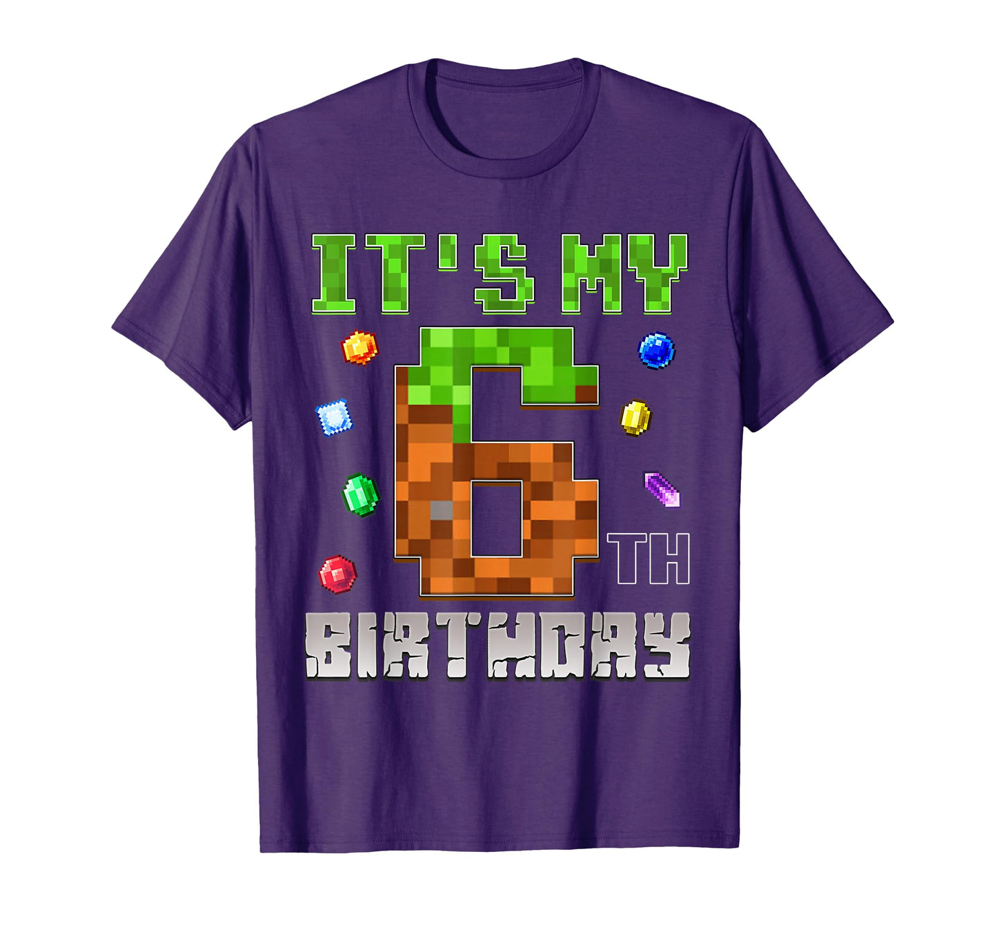 Birthday Boy Shirt It's My 6th Birthday Video Game Pixel T-Shirt