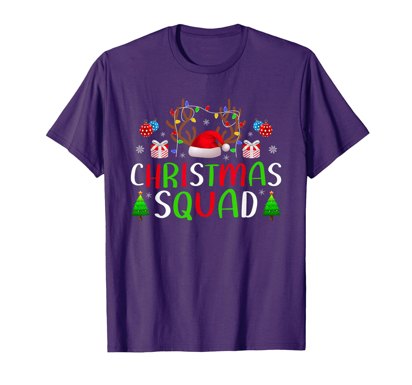 Christmas Squad Reindeer Santa Matching Family Group Xmas T-Shirt