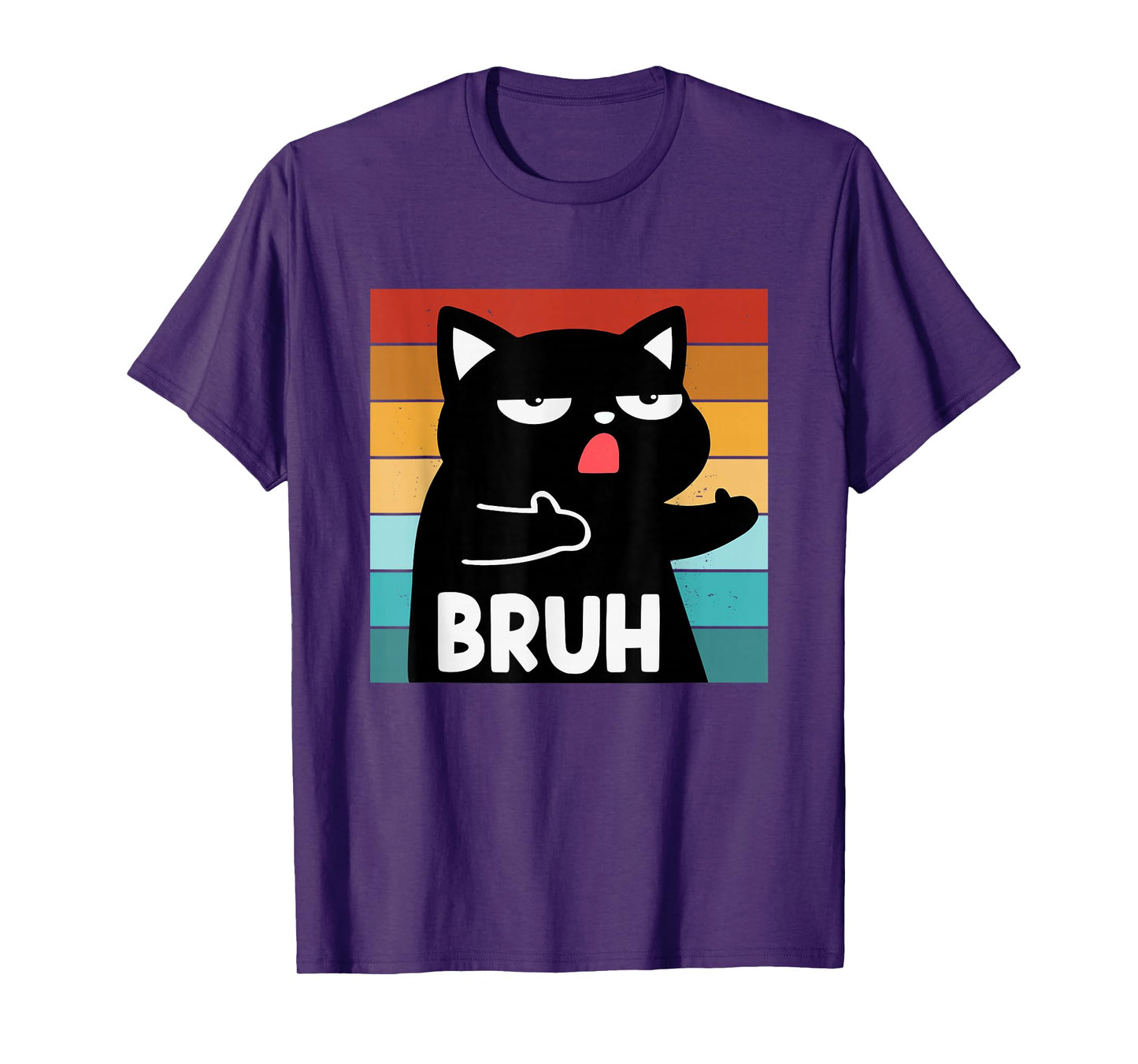 Funny Meme Saying Bruh Cat Boys Girls Teens Men Women T-Shirt