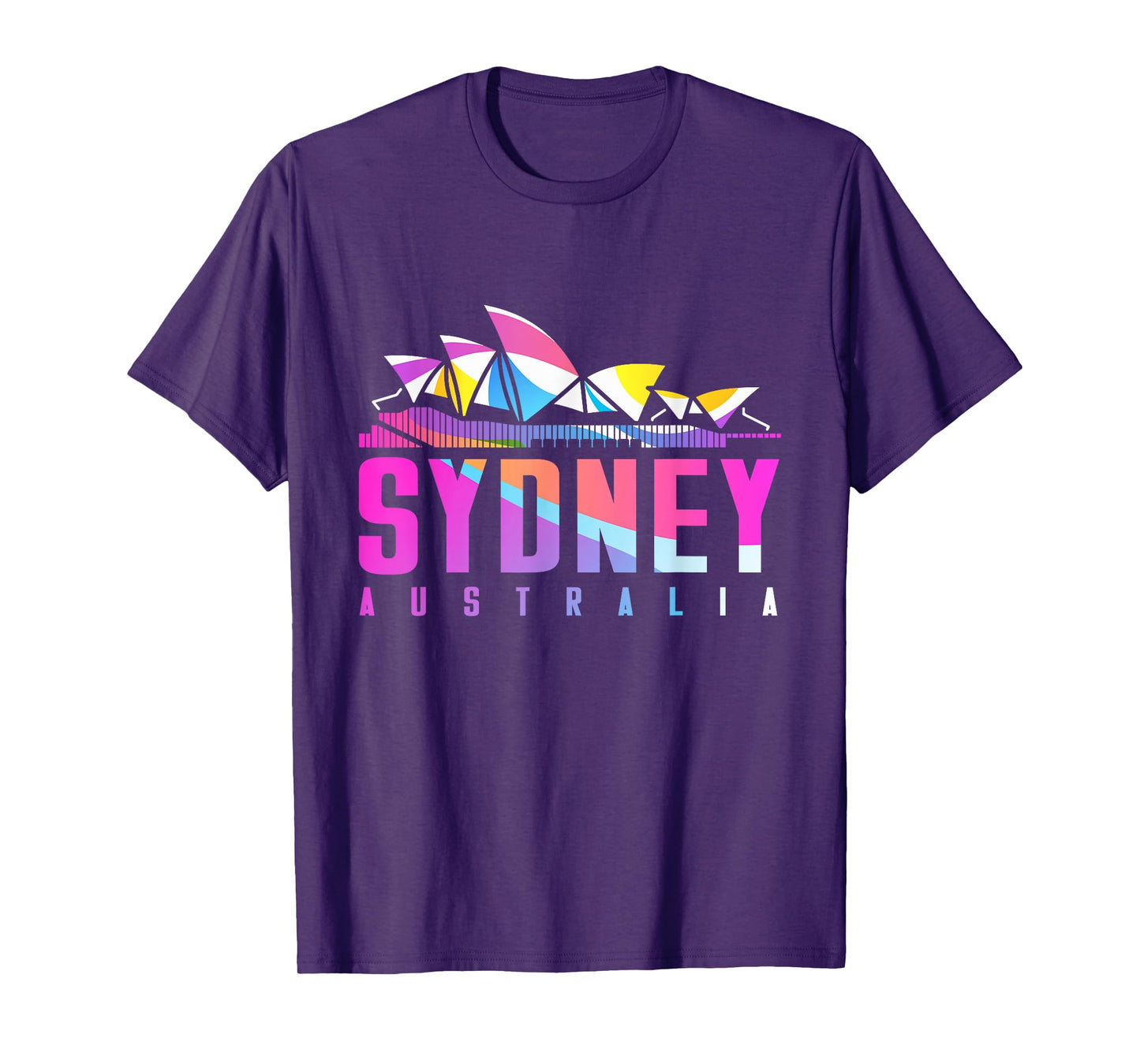 The Sydney Opera House With Colorful Geometric Pattern T-Shirt