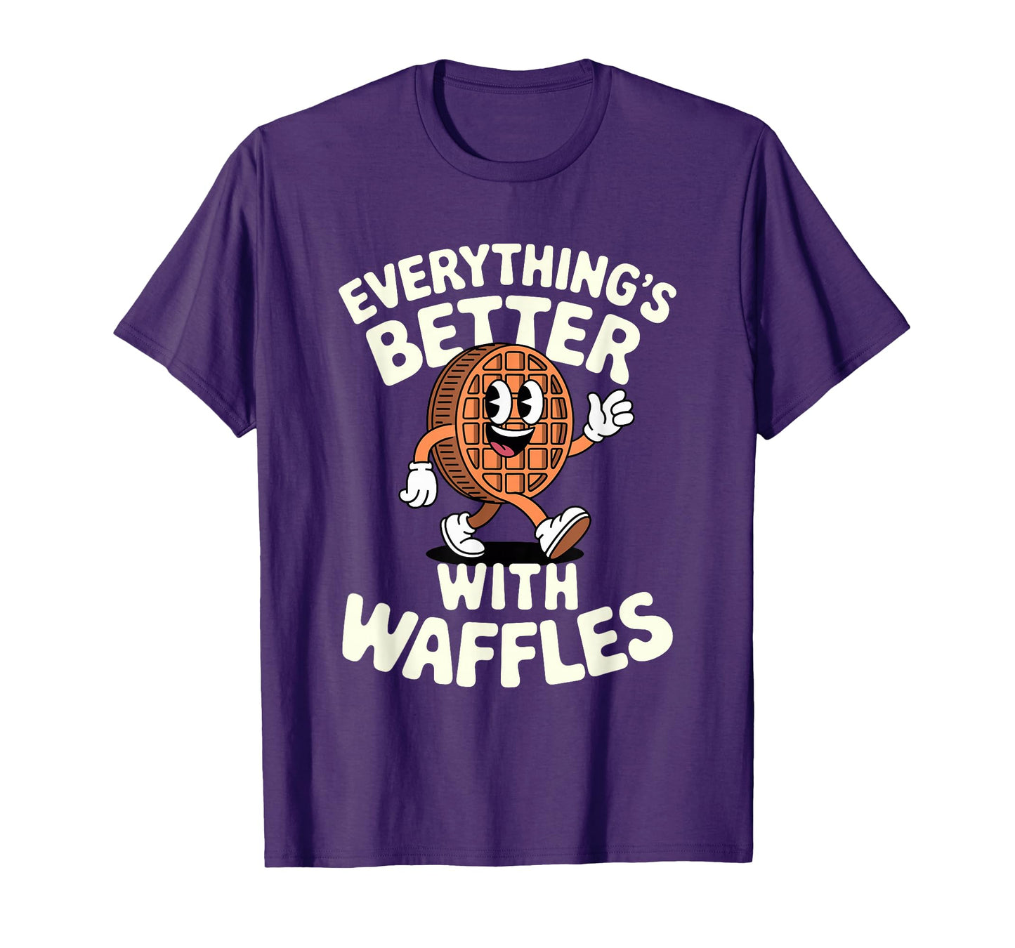 Funny Retro Vintage Waffles Men Women Boys or Girls Waffle T-Shirt