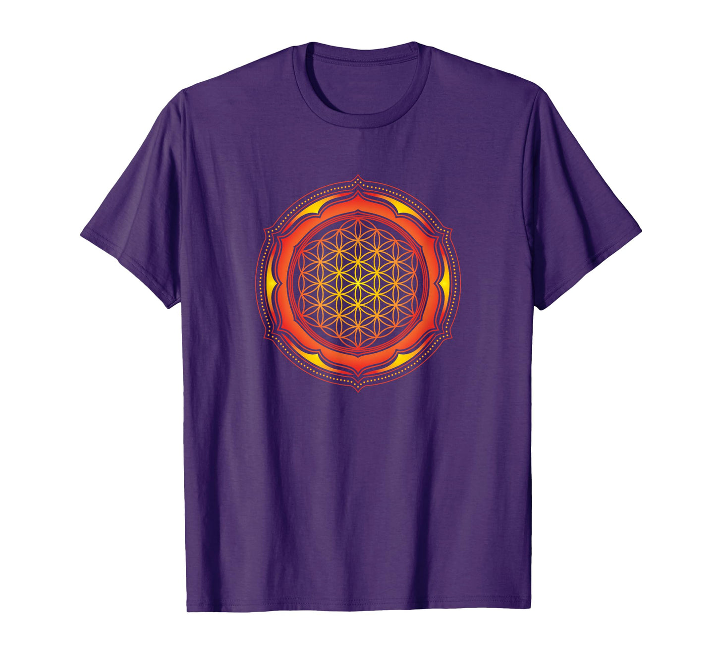 Flower of Life Sacred Geometry Harmony Yoga Fitness T-Shirt