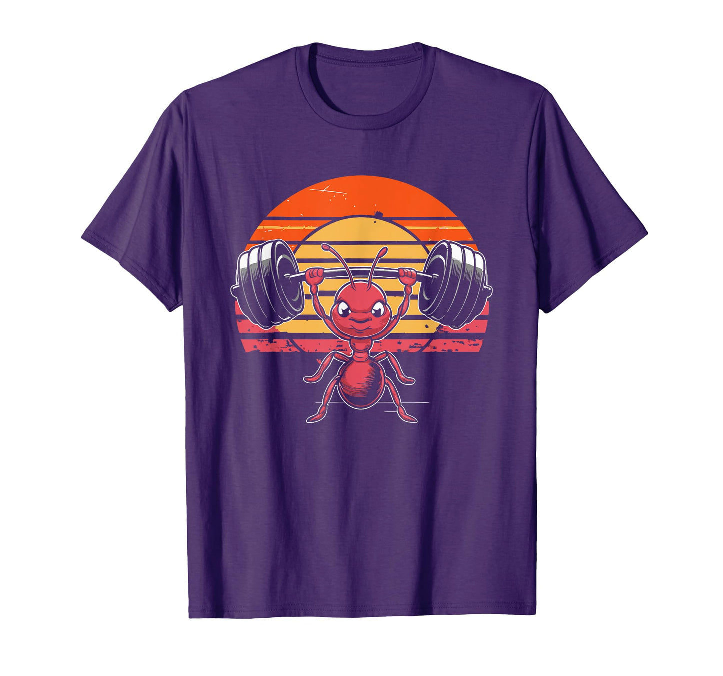 Ant Barbell Workout - Funny Graphic Gym Weightlifting T-Shirt