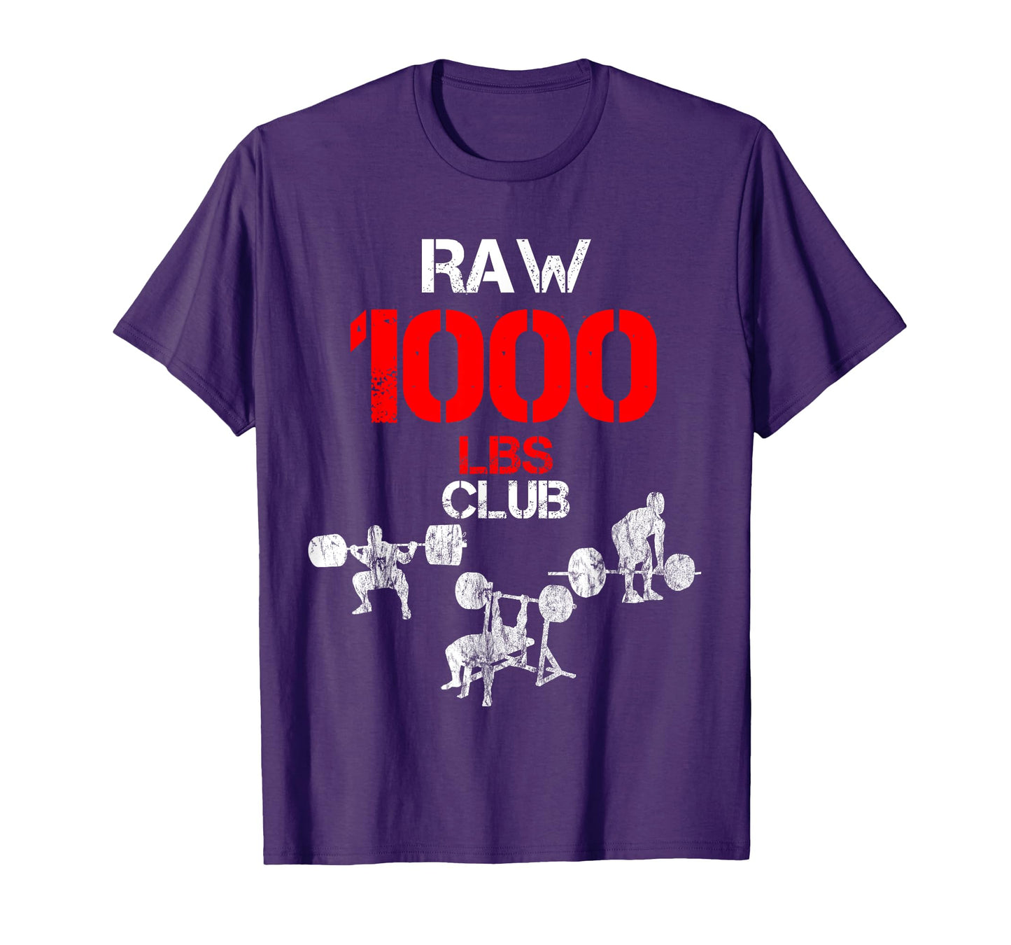 Gym Training FH 1000 Pound Club Member T-Shirt - Men's Adult Unisex Black Cotton Polyester Modern Lightweight Classic Fit Crew Neck Short Sleeve T-Shirt