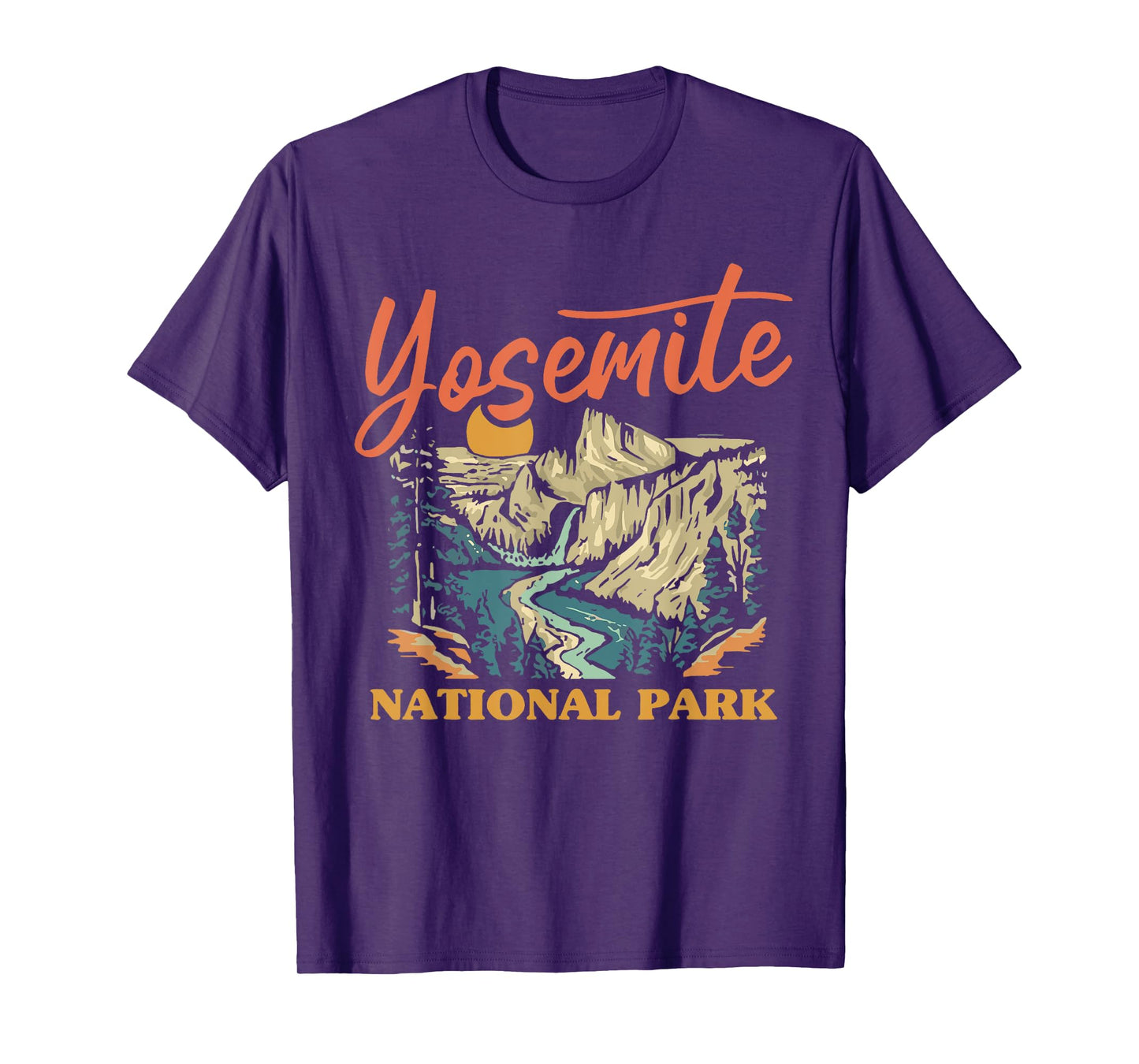 Vintage Yosemite National Park California Sunset T-Shirt