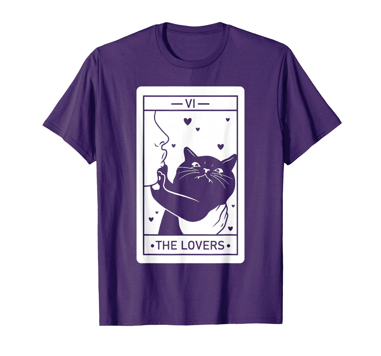 The Lovers Cat Humor Tarot Card Halloween Black Cats Lover T-Shirt