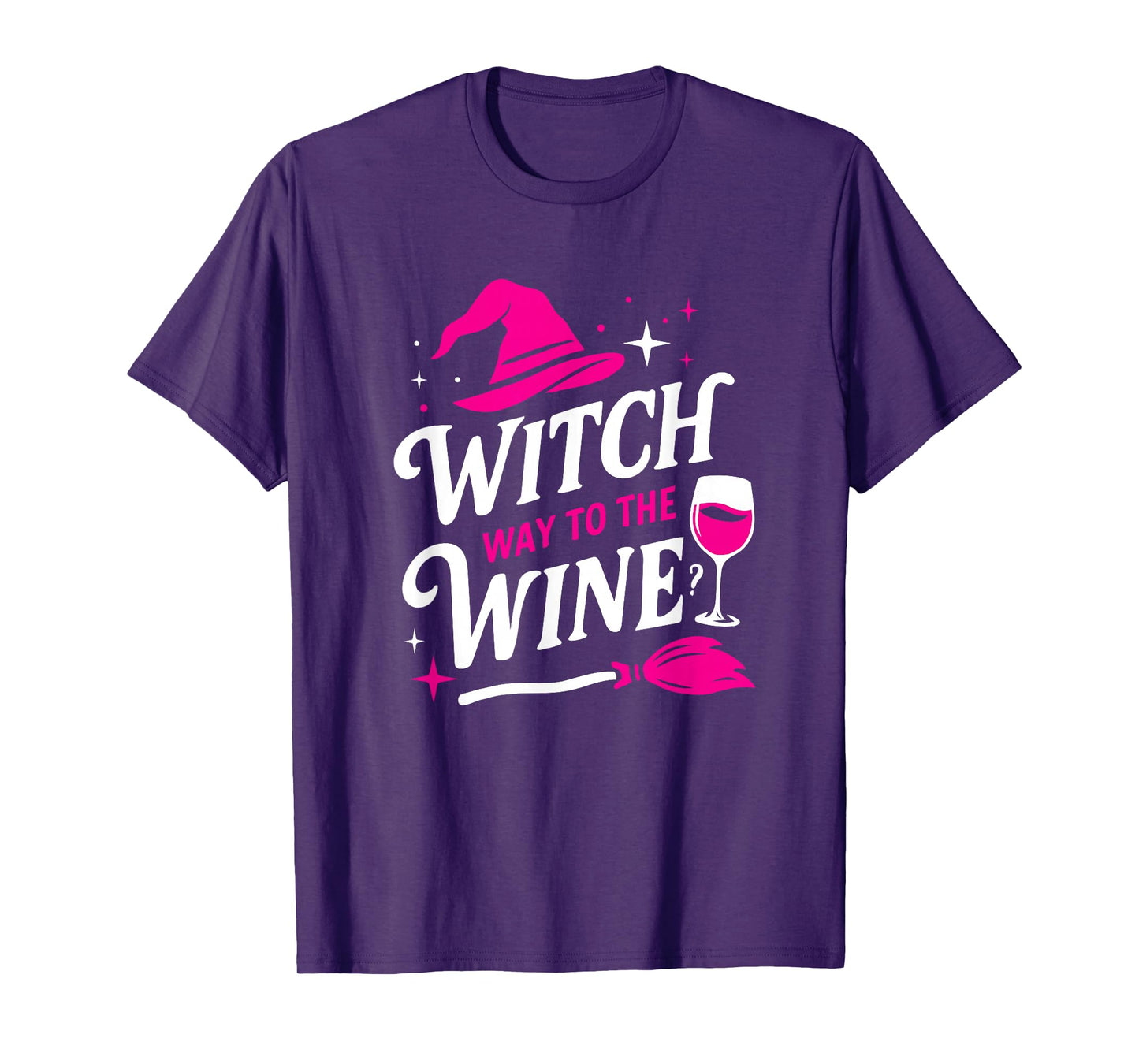 Witch Way to The Wine Funny Wine Lover Halloween Women's T-Shirt