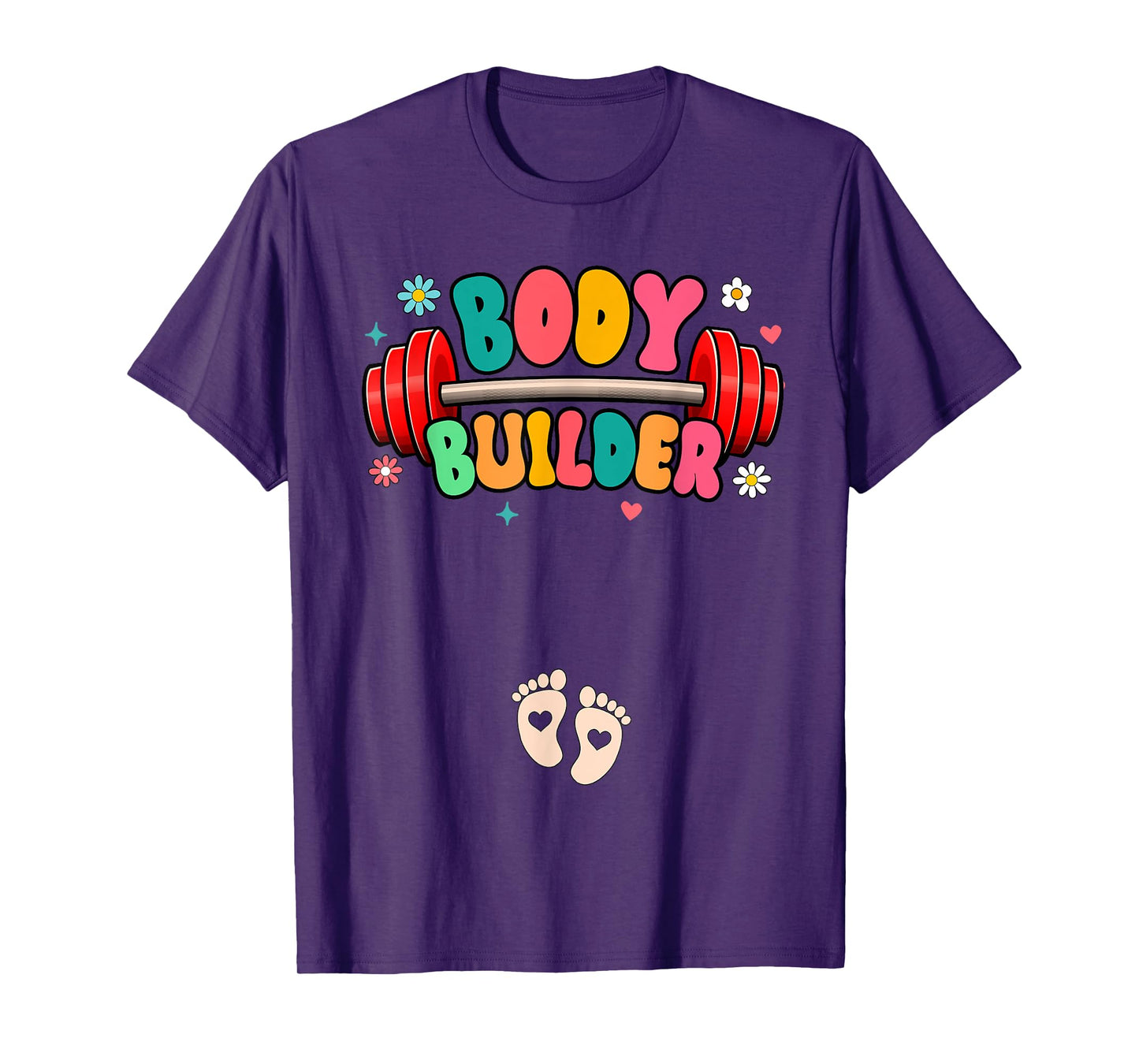Pregnancy Announcement Fitness Workout Gym Bodybuilder T-Shirt