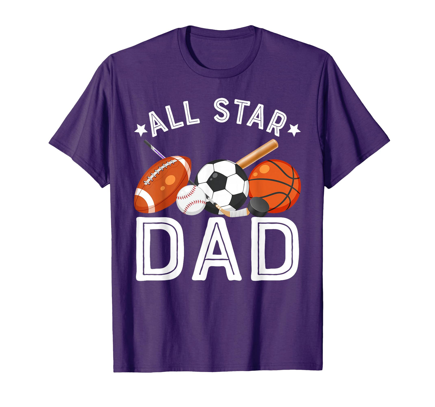All Star DAD Of The Birthday Boy Basketball Soccer Sport T-Shirt
