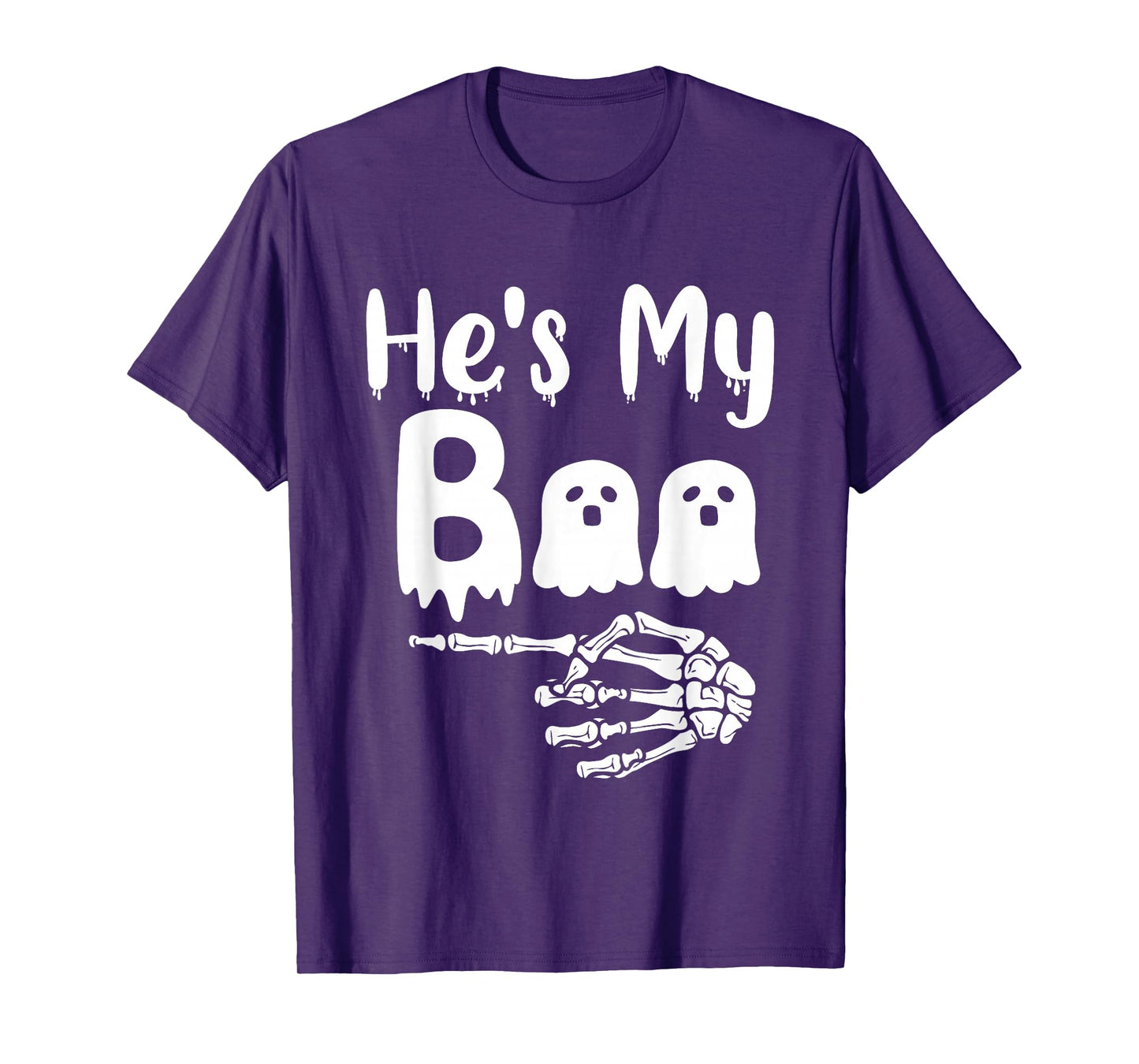 She's My Boo Matching Halloween Pajama Couples He's My Boo T-Shirt