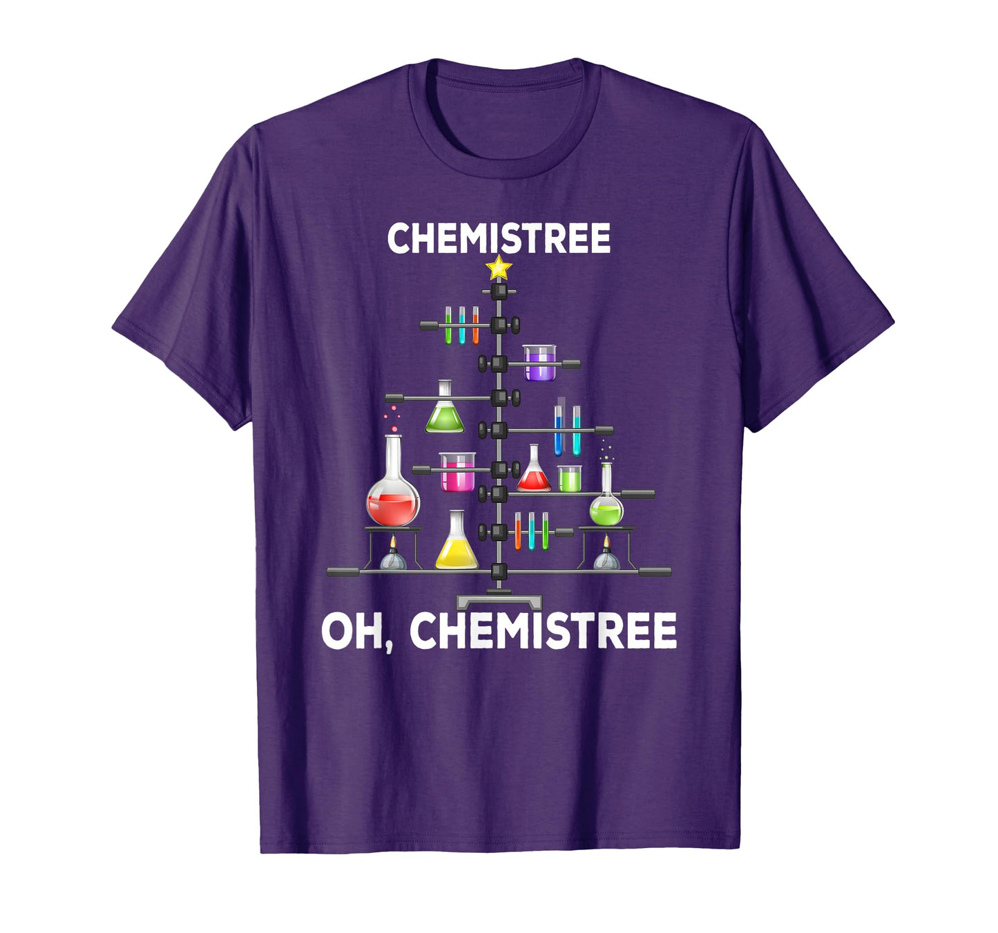 Oh Chemistree Funny Christmas Tree Pajamas Chemistry Science T-Shirt