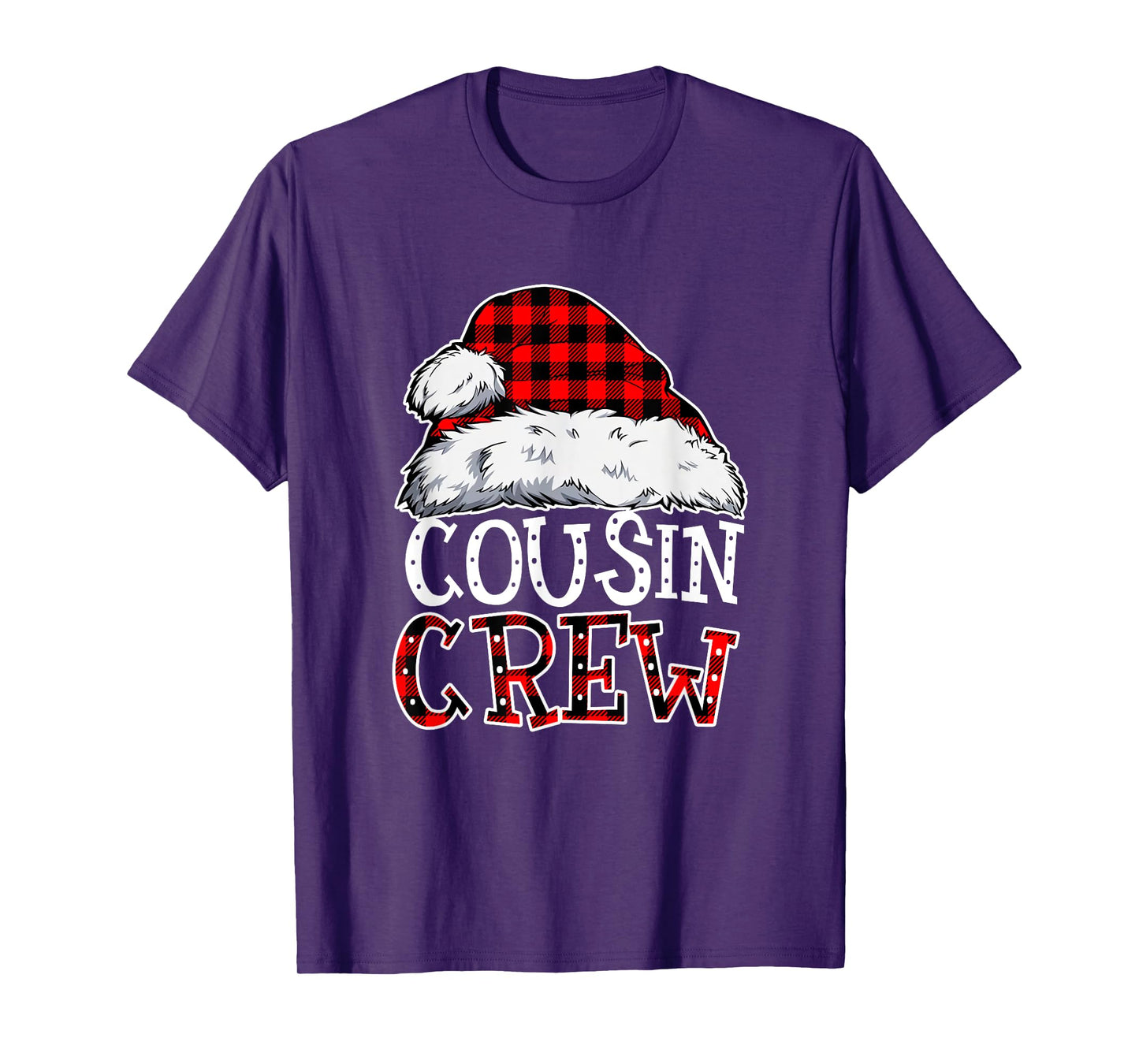 Cousin Crew Christmas Santa Xmas Buffalo red Plaid Pajamas T-Shirt