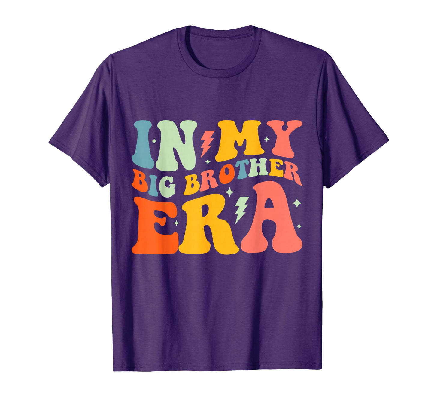 In My Big Brother Era Groovy Funny Big Bro Kids Boys Toddler T-Shirt