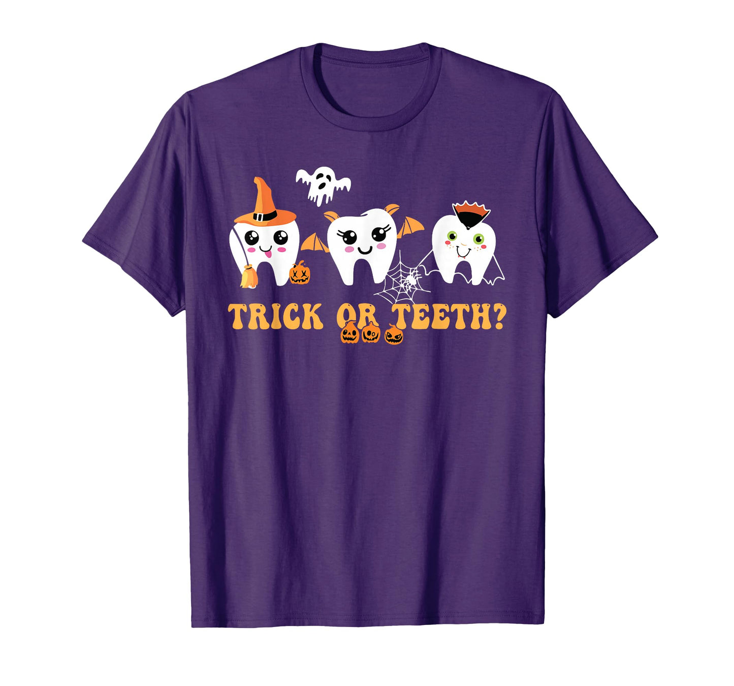 Trick Or Teeth Funny Dentist Halloween T-Shirt