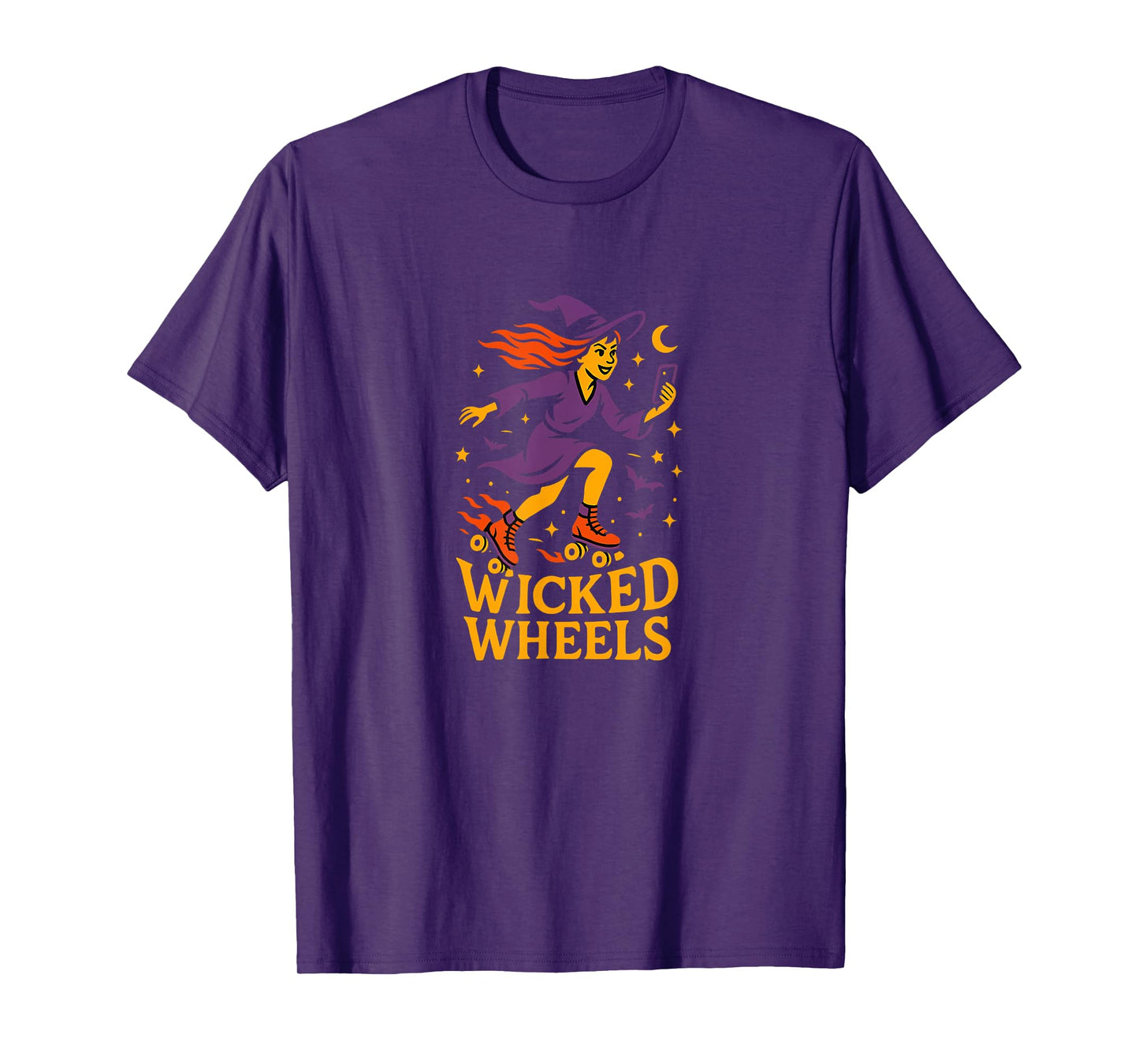 Witchy Roller Skater Halloween T-Shirt