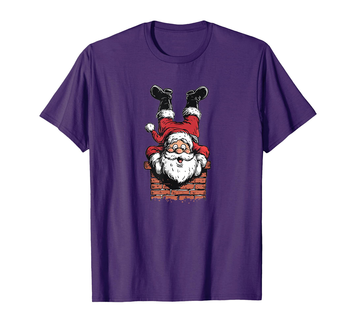 Cool Christmas Chimney with Santa for Boys and Girls T-Shirt