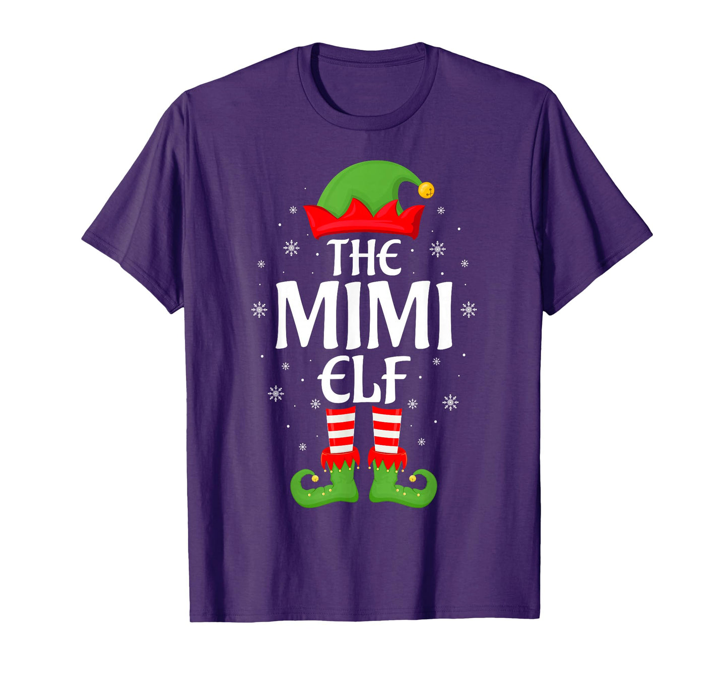 Mimi Elf Xmas Family Matching Elf Squad Grandma Christmas T-Shirt