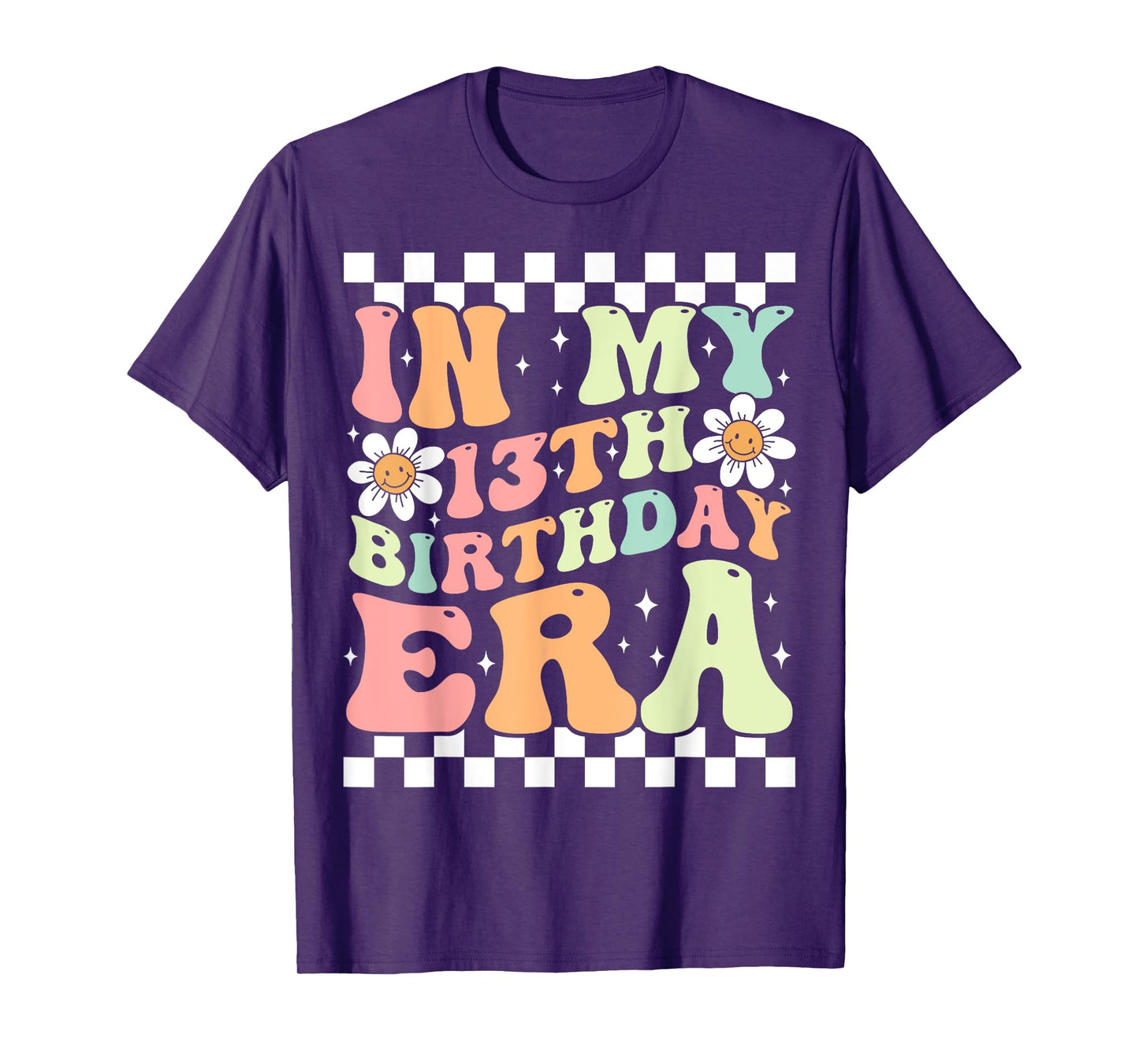 In My 13th Birthday Era Cute Groovy 13th Birthday Party T-Shirt