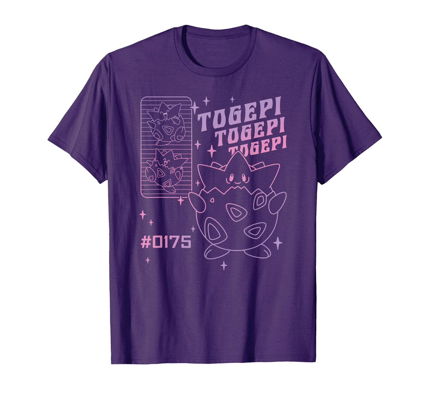 Pokémon Togepi Vintage Gradient Line Art T-Shirt
