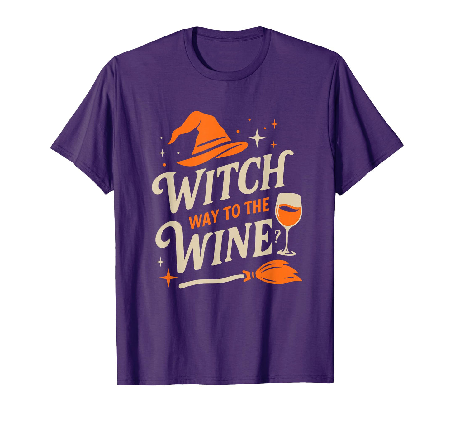 Witch Way to The Wine Funny Drinking Halloween Costume T-Shirt